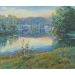 Mildred Poissant "Sundown on the River" Painting