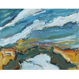 Dennis Dykema "Dark Sky" Landscape Painting 1989