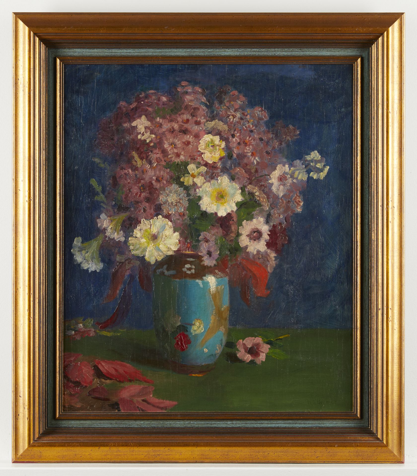 Nicholas Brewer Still Life Painting w/ Cloisonne - Image 3 of 6