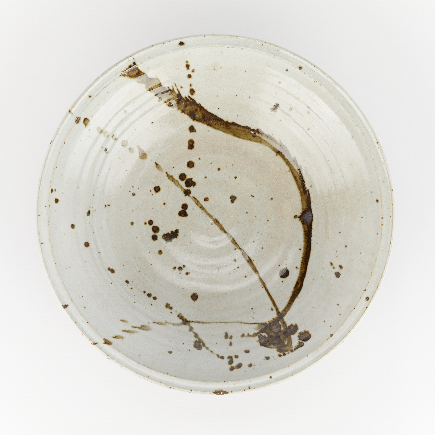 Warren MacKenzie Ceramic Splatter Bowl - Stamped - Image 2 of 9