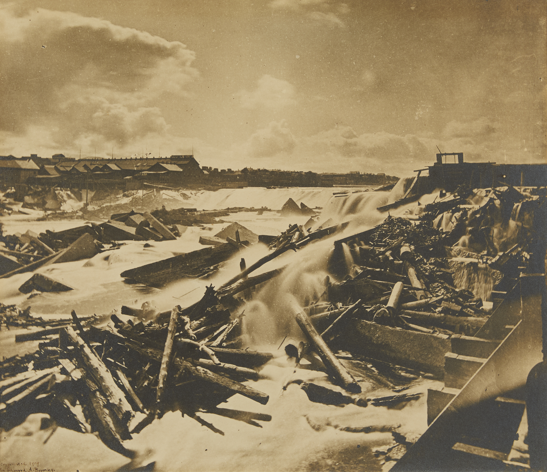 St. Anthony Falls Wreckage Photograph 1909