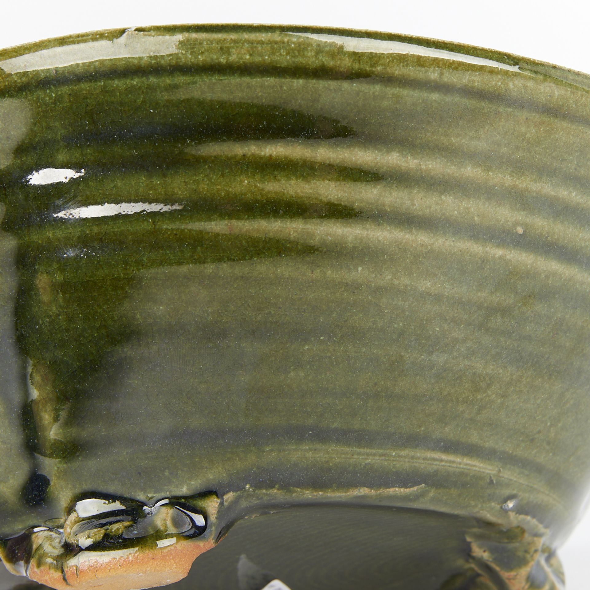 Warren Mackenzie Green Ceramic Bowl - Stamped - Bild 11 aus 11