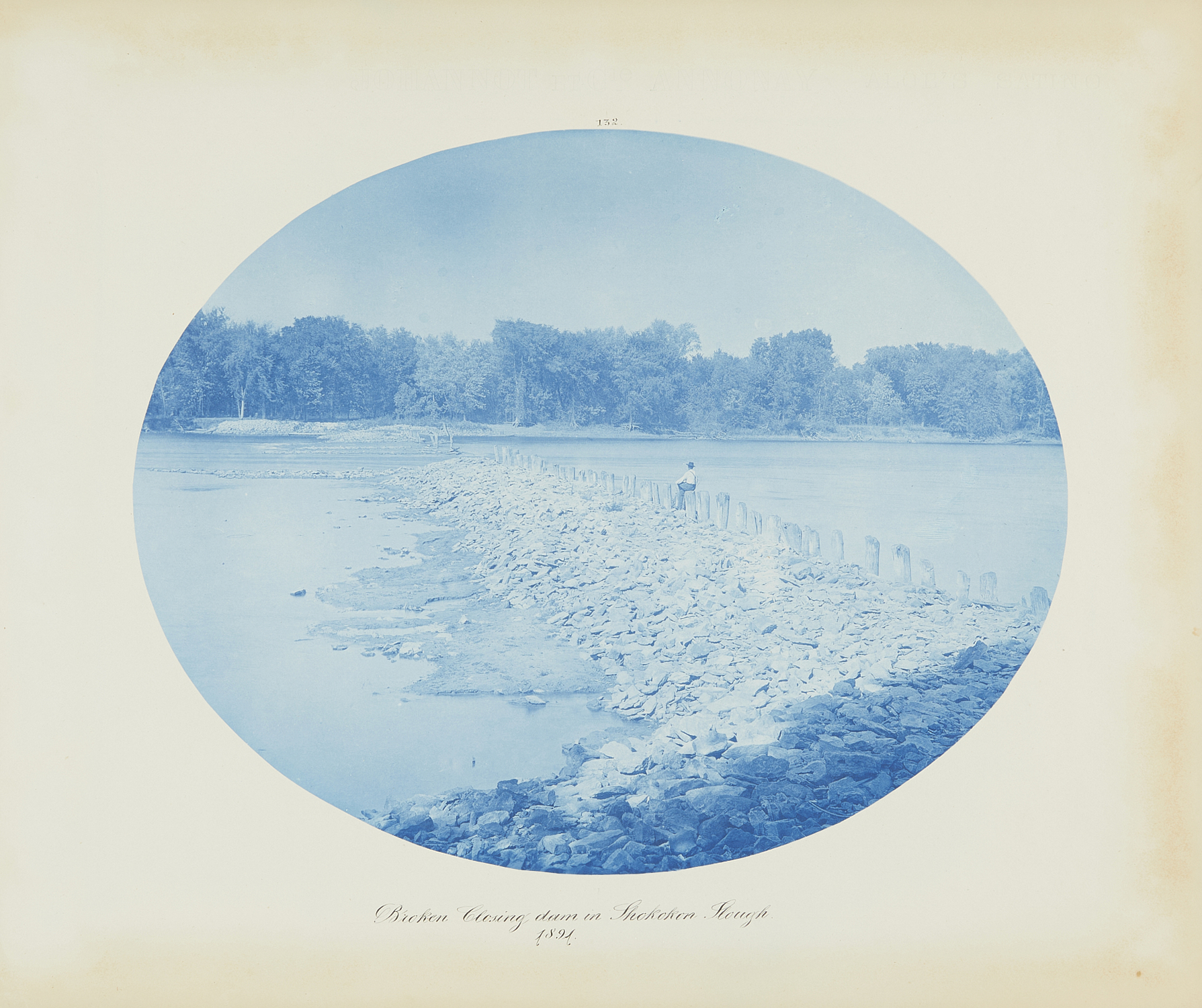 Henry Bosse "Broken Dam" Cyanotype