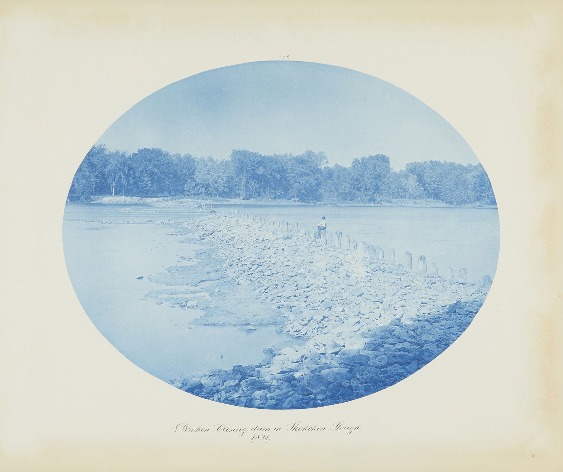 Henry Bosse "Broken Dam" Cyanotype