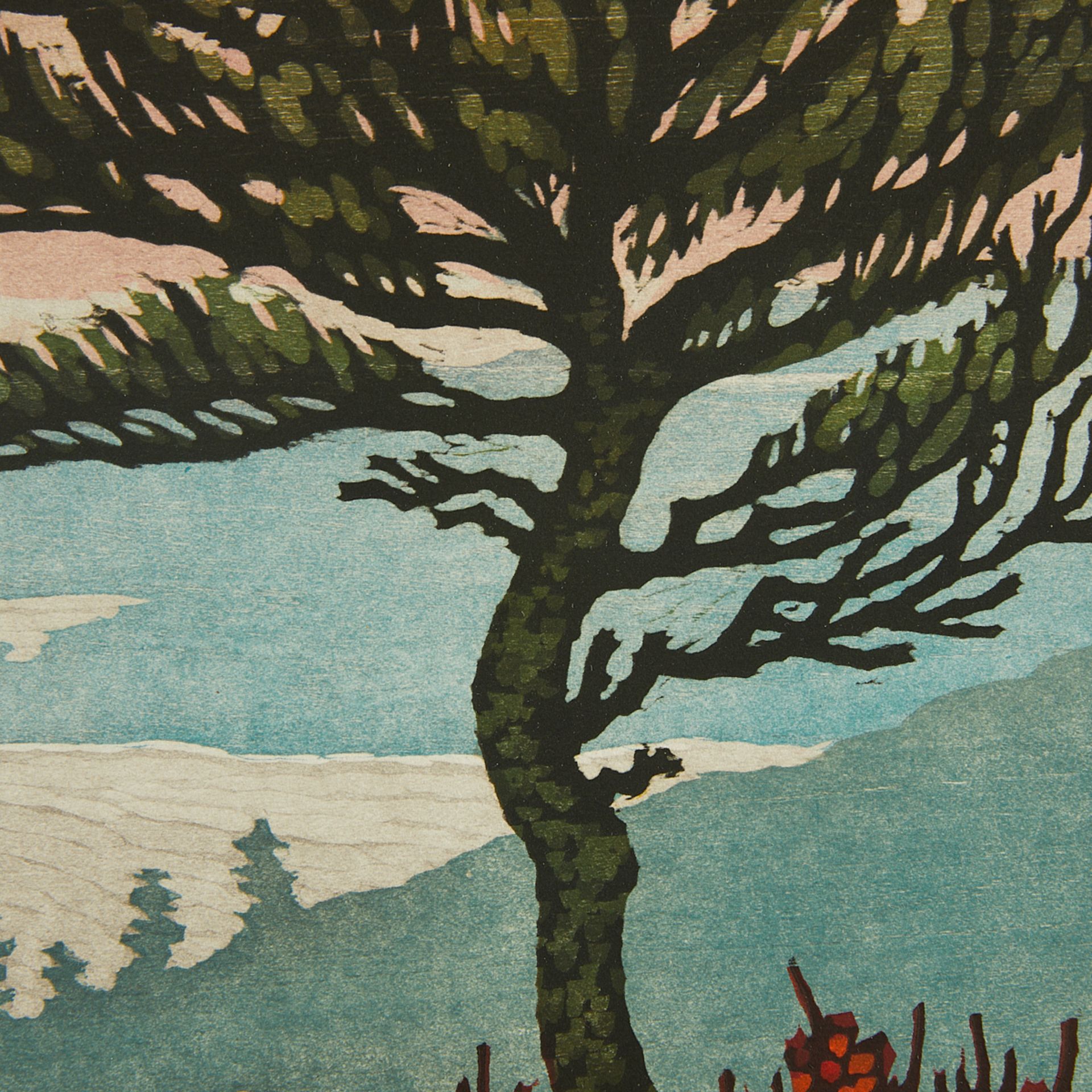 Jim Meyer "The Lone Pine" Woodblock Print - Bild 2 aus 7
