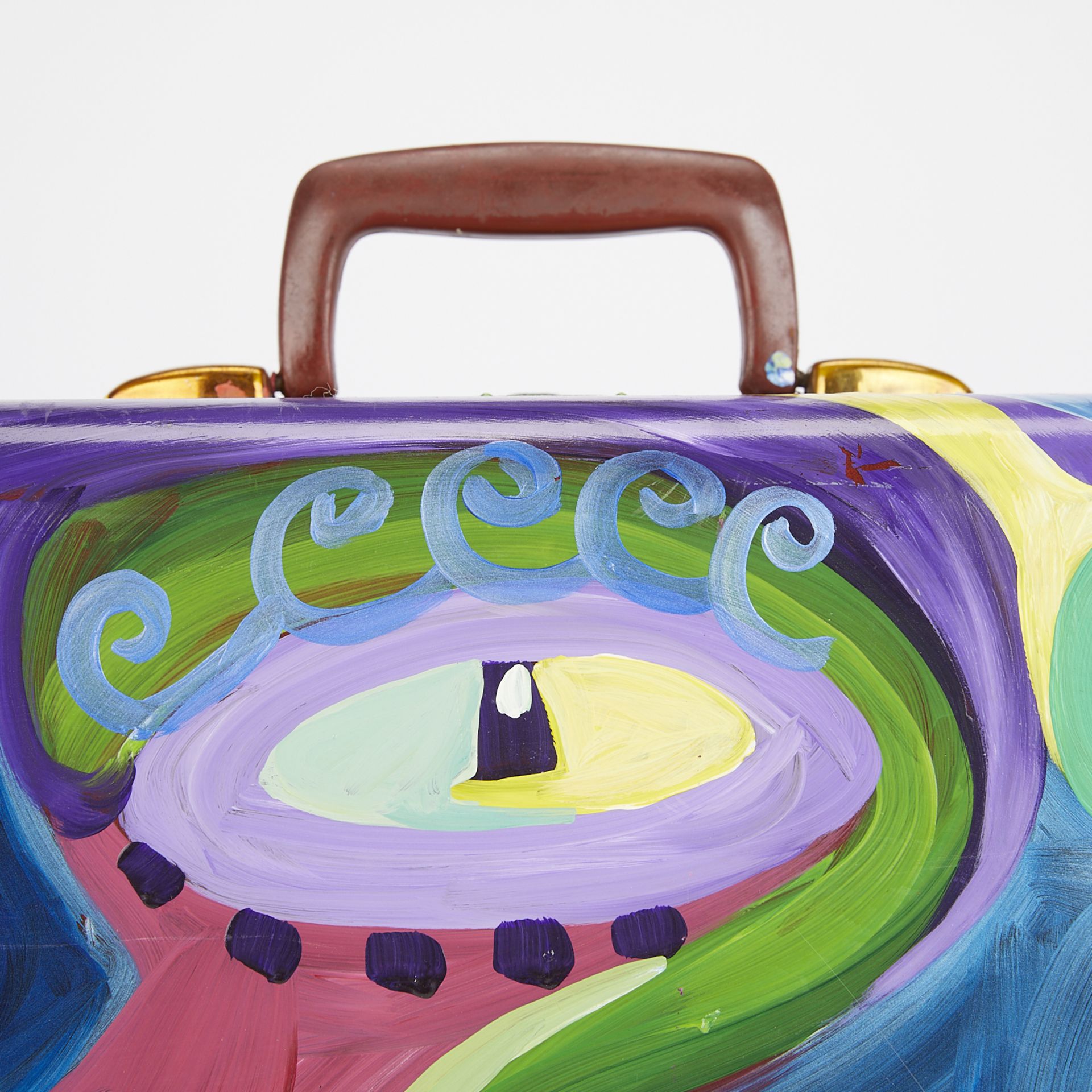 Layl McDill Abstract Painted Suitcase - Bild 2 aus 16