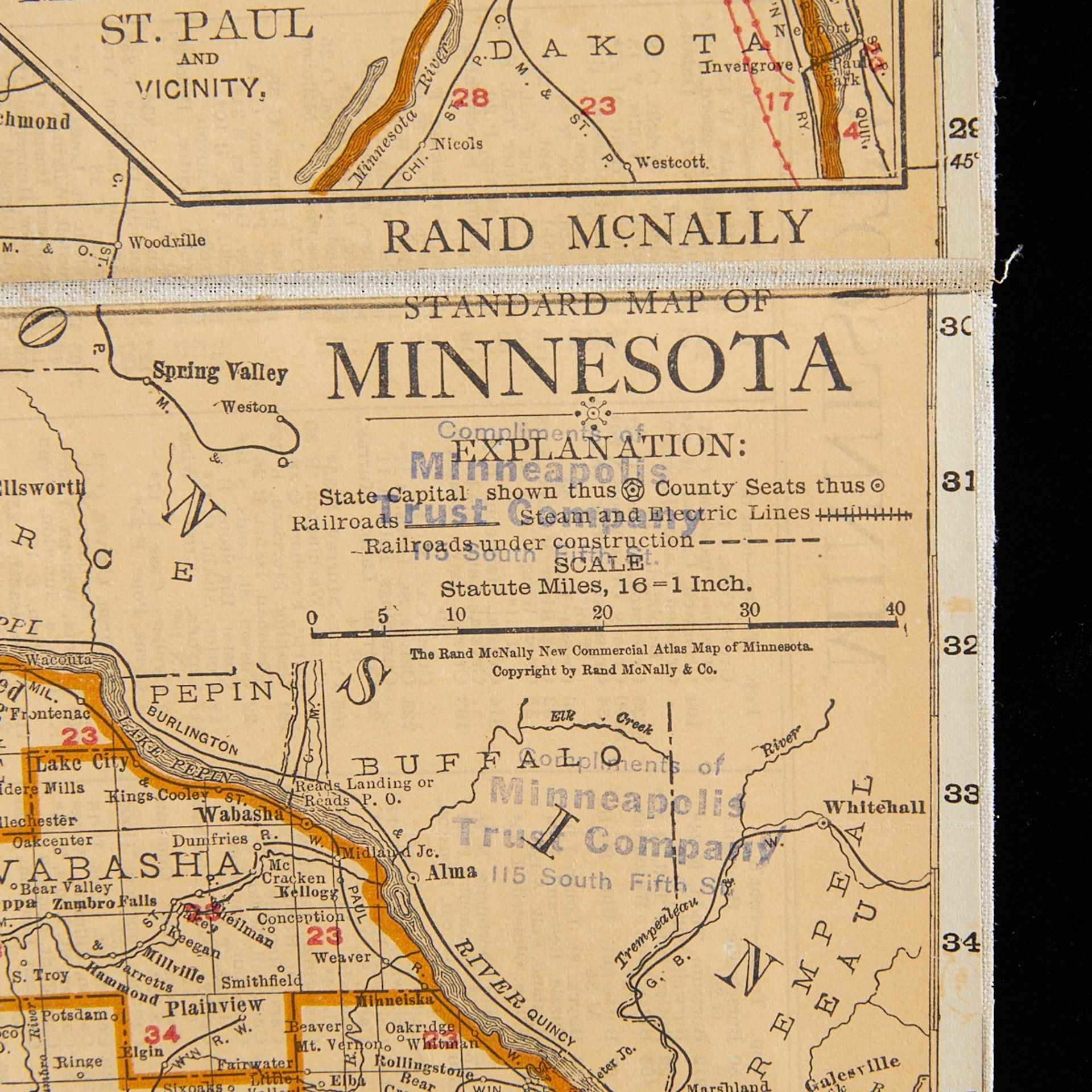 Vintage MN Map & Postmasters Photo 1926 - Image 5 of 16