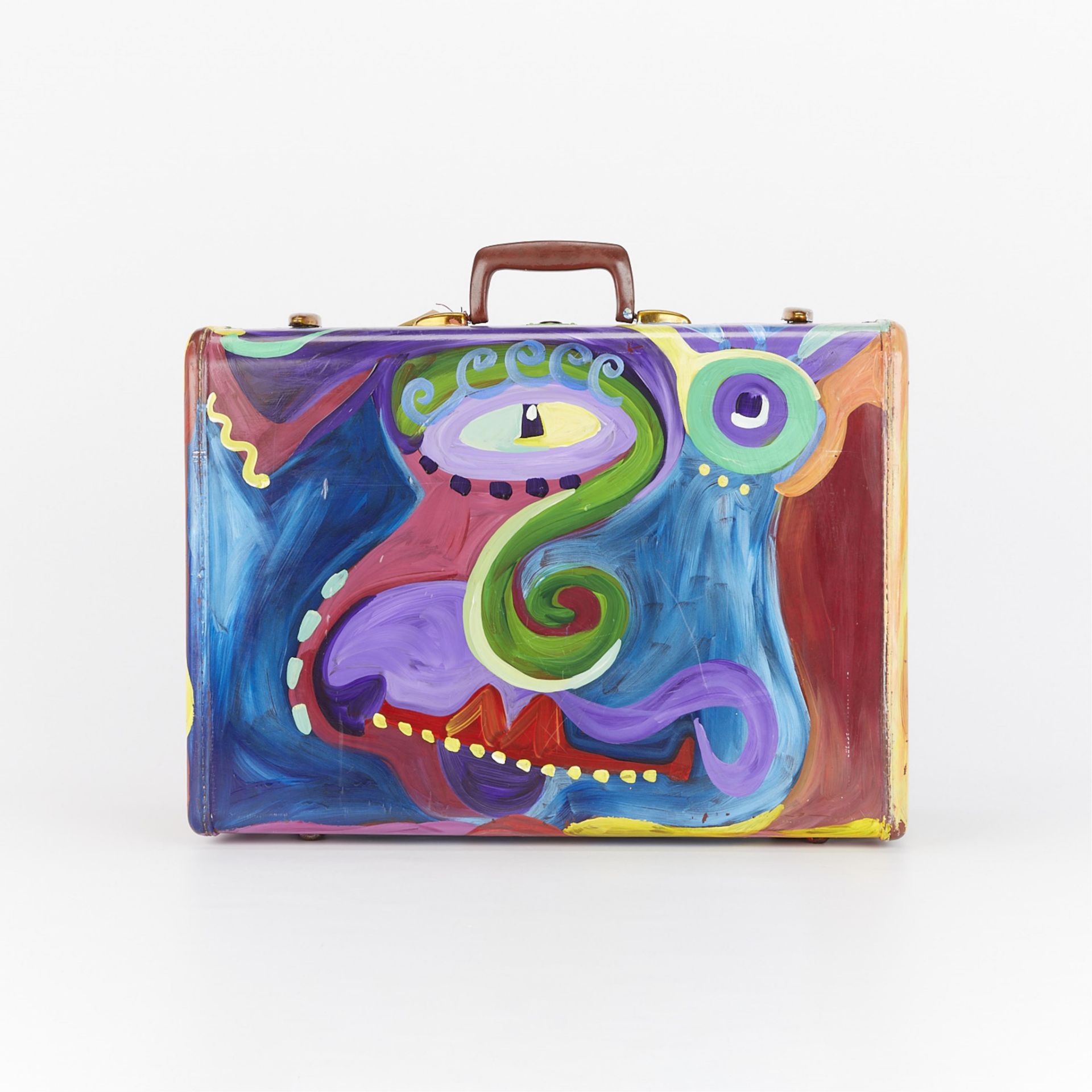 Layl McDill Abstract Painted Suitcase - Bild 3 aus 16