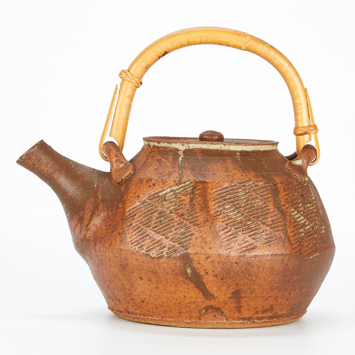 Large Warren MacKenzie Ceramic Teapot - Stamped - Bild 5 aus 14