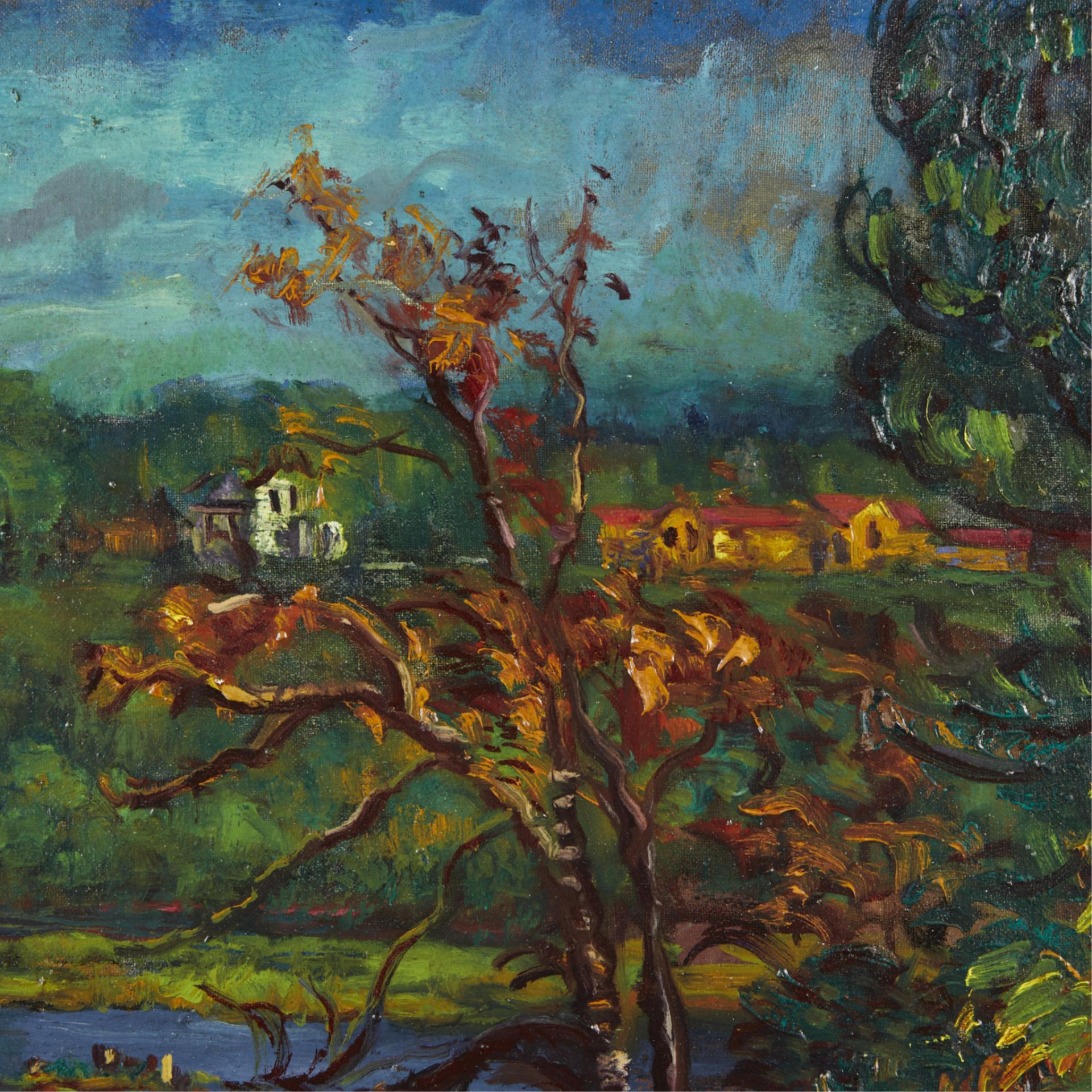 Ada Wolfe "Mississippi River - Autumn" Painting - Image 9 of 9