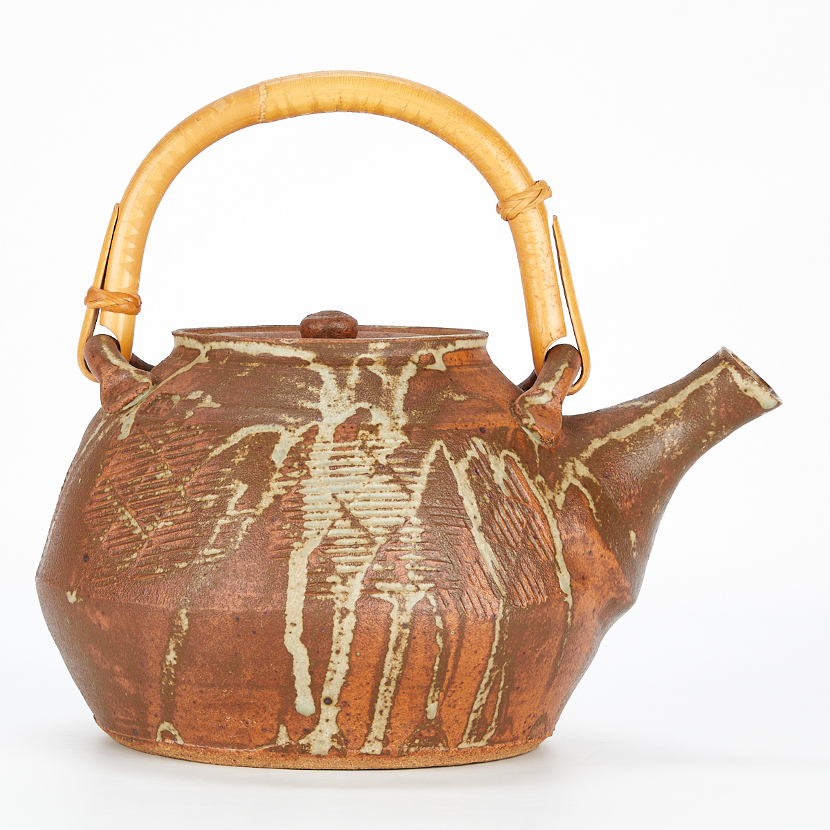 Large Warren MacKenzie Ceramic Teapot - Stamped - Bild 3 aus 14