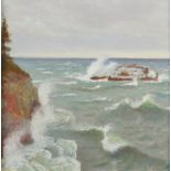 Don Koestner Lake Superior Shore Painting