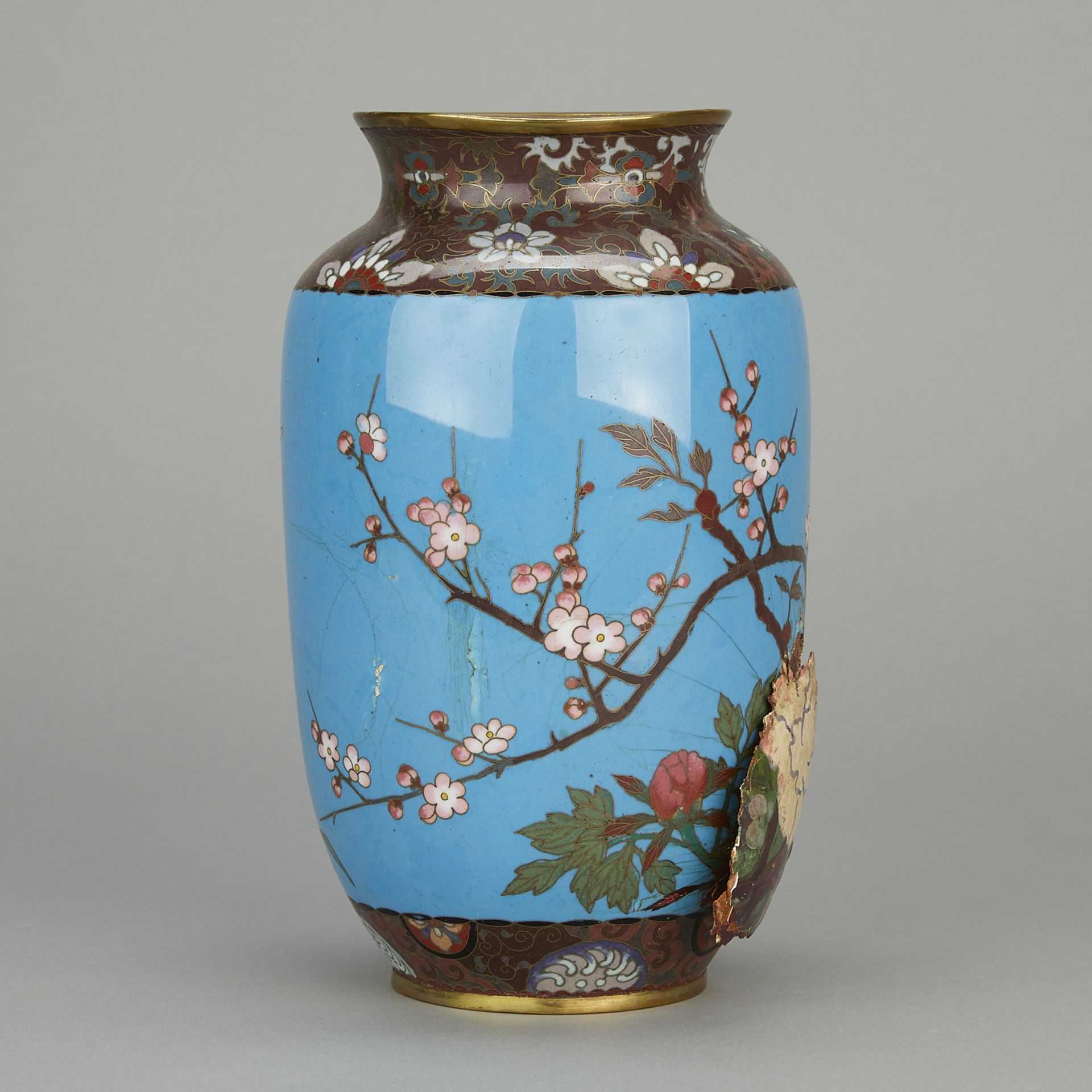 Chinese Closoinne Vase From Brewer Painting - Image 4 of 14