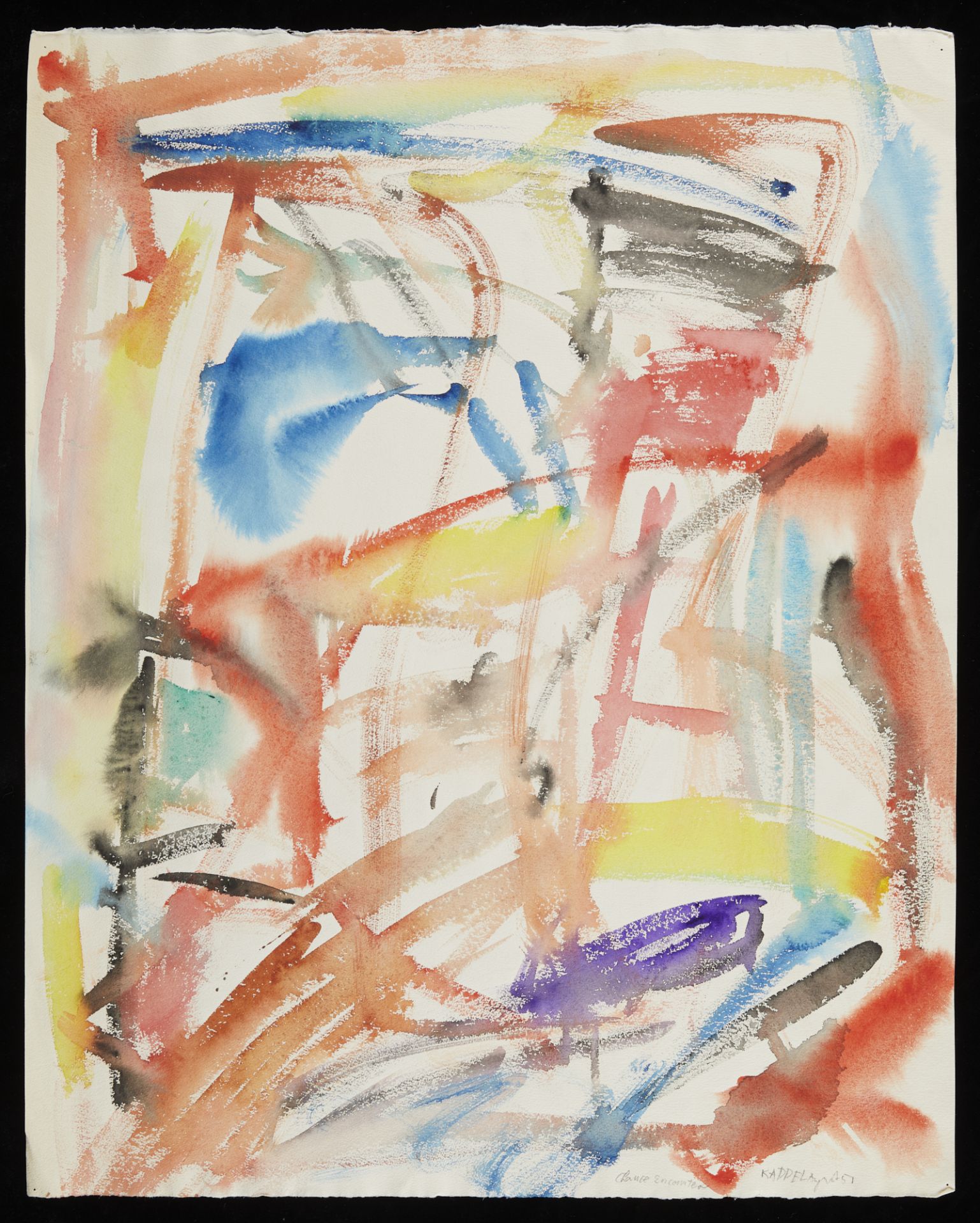 Hugh Kappel Abstract Watercolor Painting ca. 1967 - Bild 3 aus 7