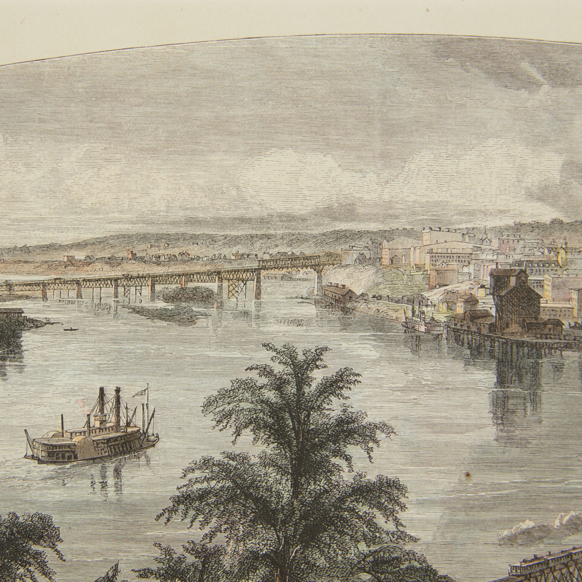 "St. Paul, from Dayton's Bluff" Engraving 1874 - Image 3 of 6