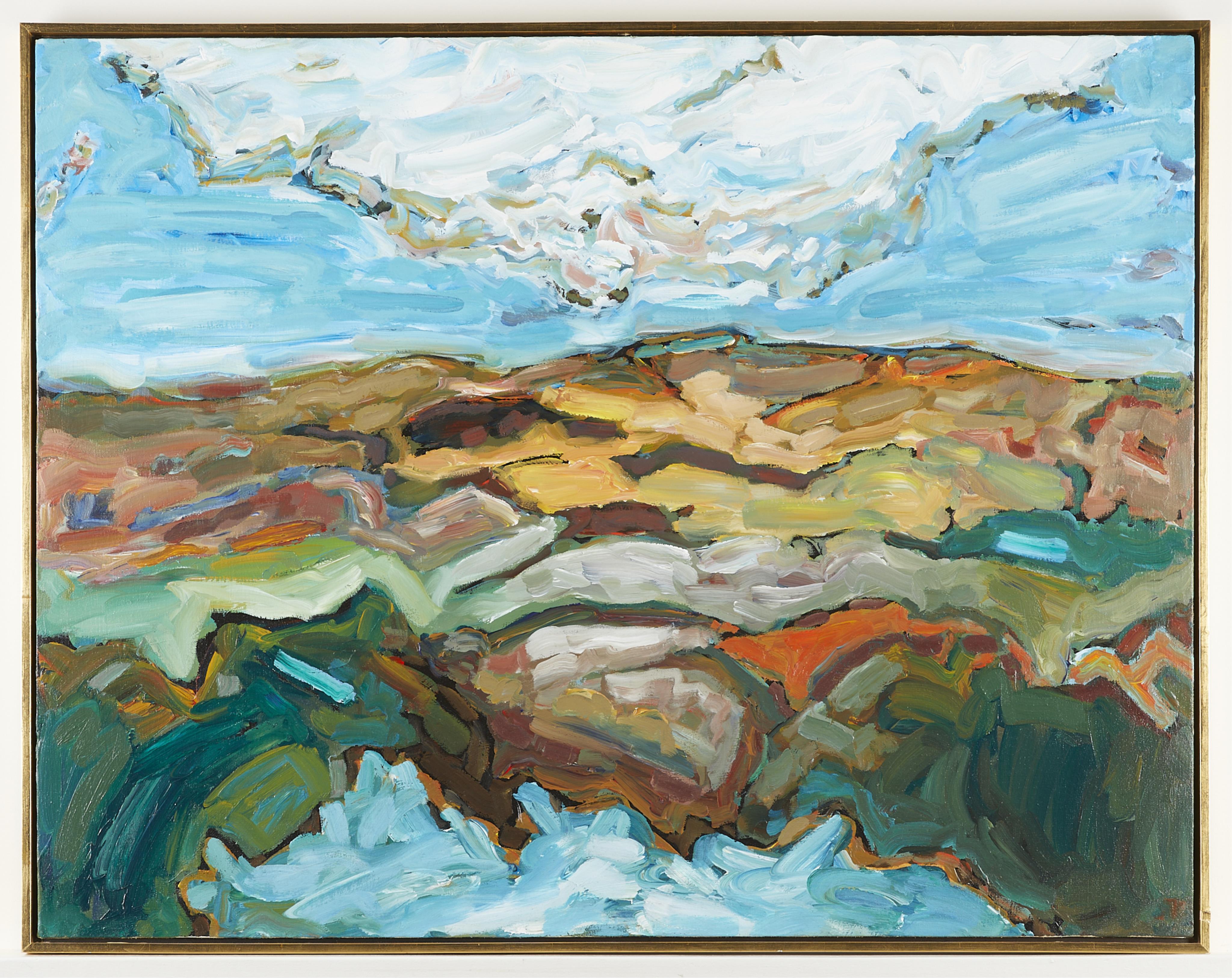 Dennis Dykema "Big Cloud Landscape" Painting 1989 - Image 3 of 8