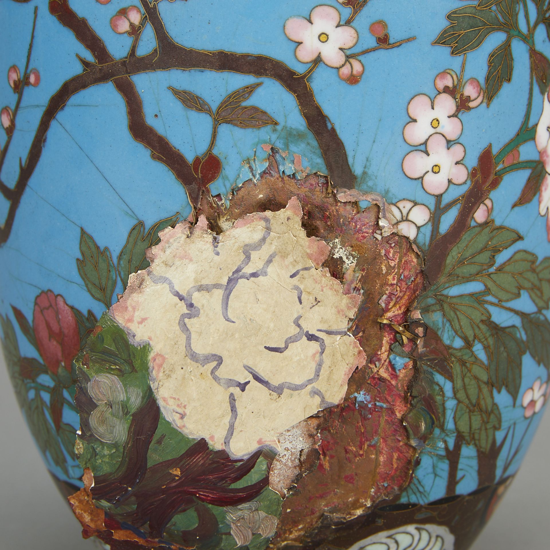 Chinese Closoinne Vase From Brewer Painting - Image 10 of 14