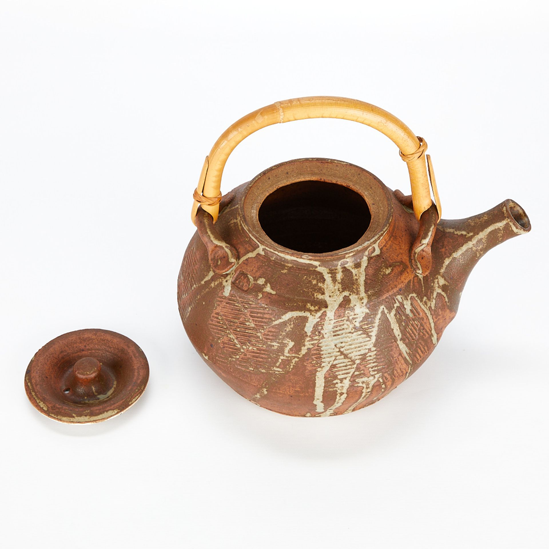 Large Warren MacKenzie Ceramic Teapot - Stamped - Bild 9 aus 14