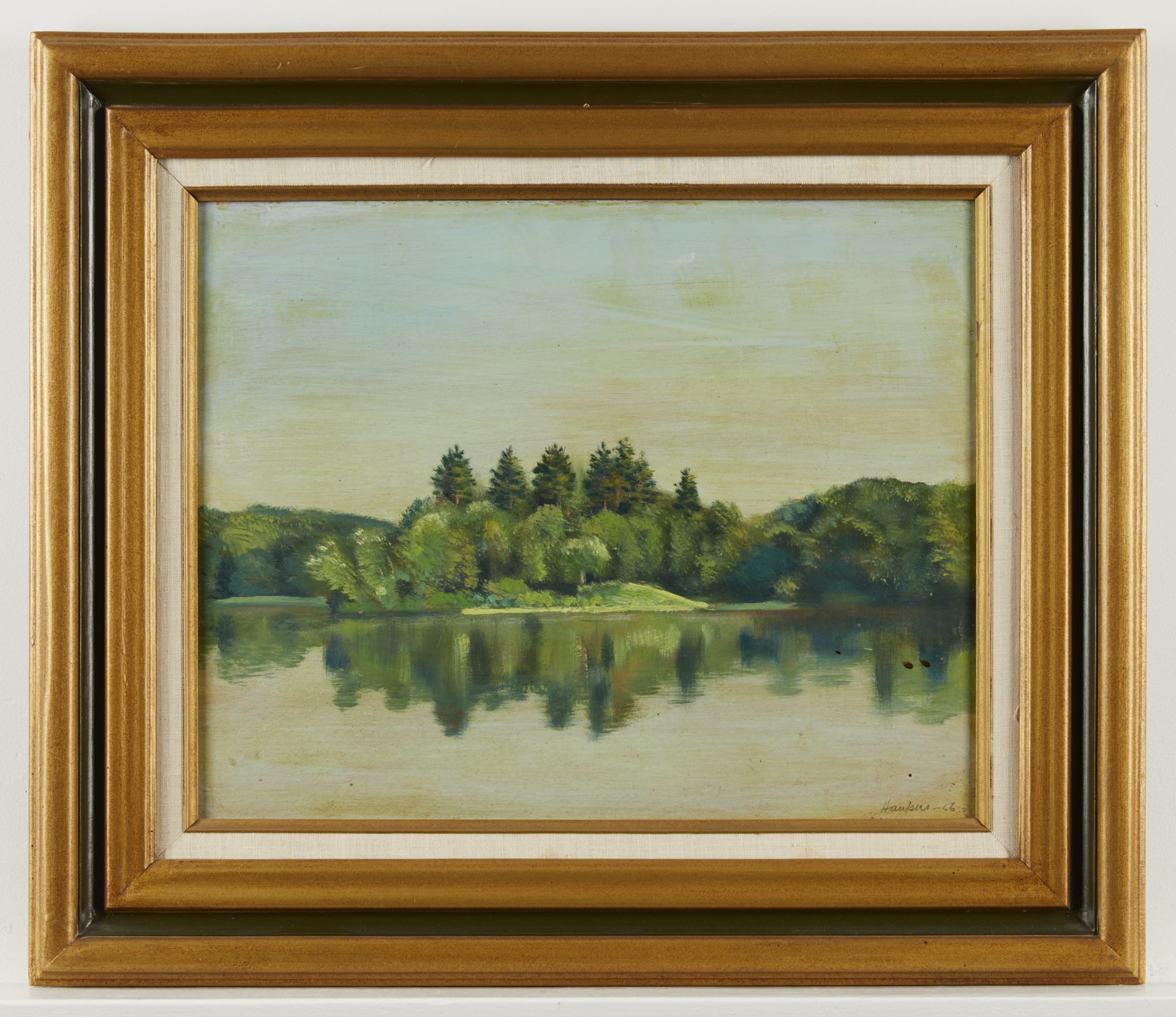 Clement Haupers "Spencer Lake" Painting 1956 - Image 2 of 8
