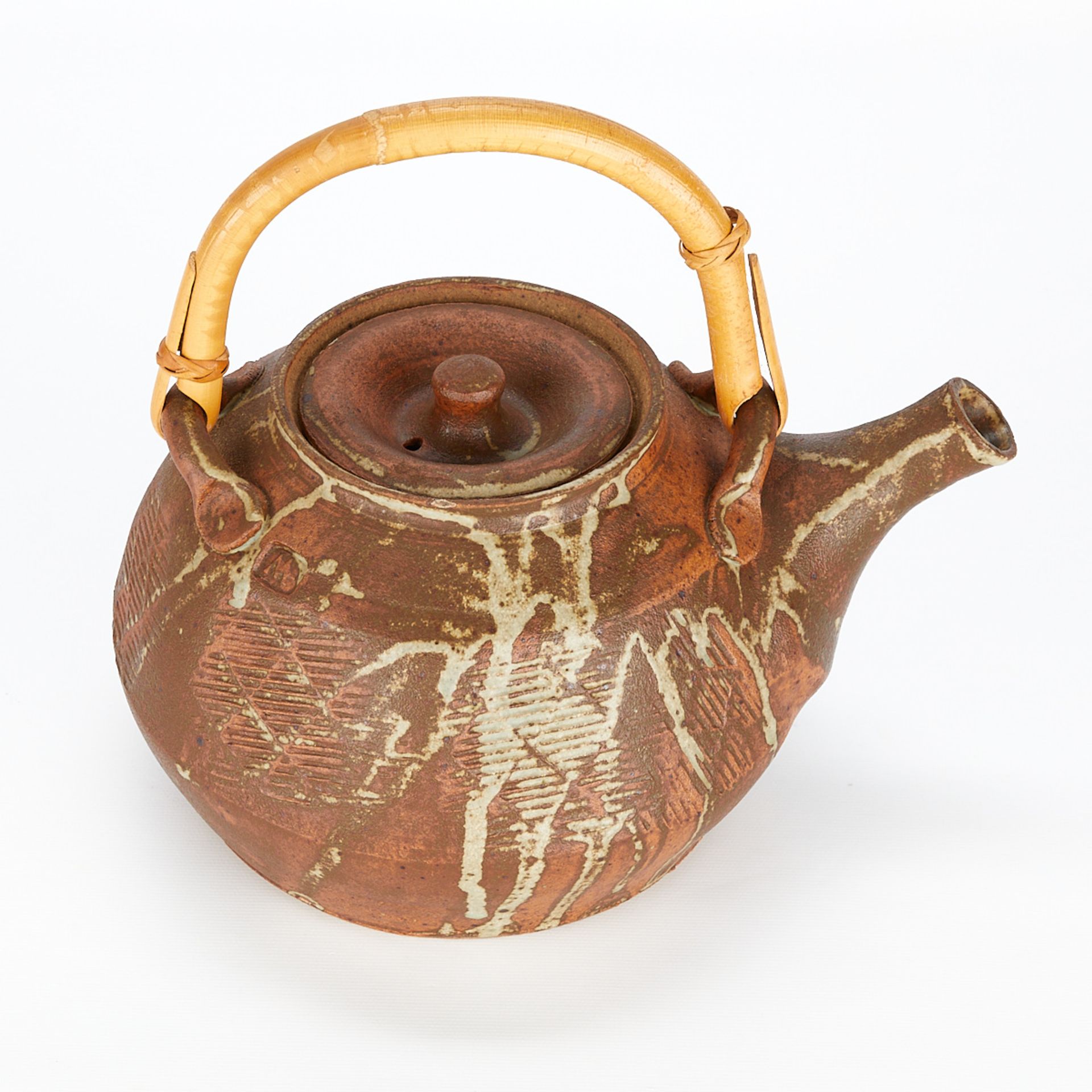 Large Warren MacKenzie Ceramic Teapot - Stamped - Bild 8 aus 14