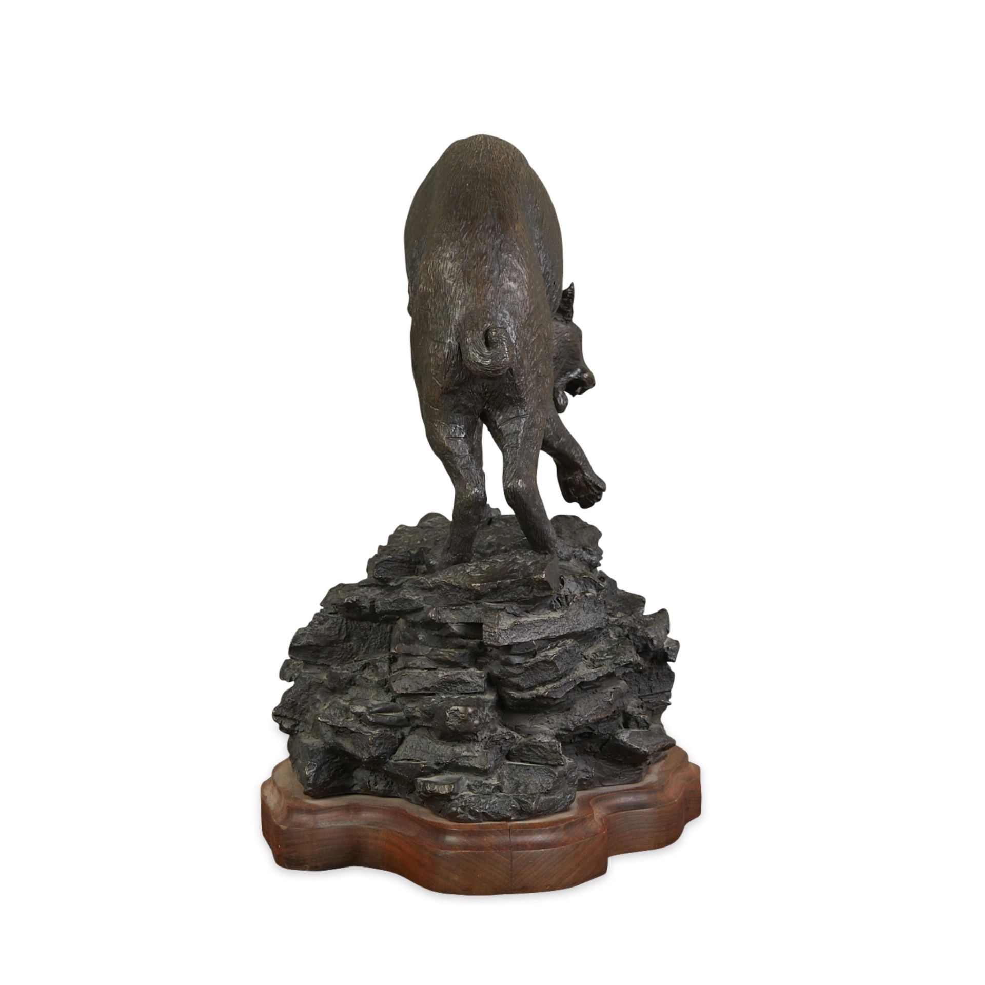 William (Bill) Rains Bronze Bobcat Sculpture 1979 - Image 7 of 9