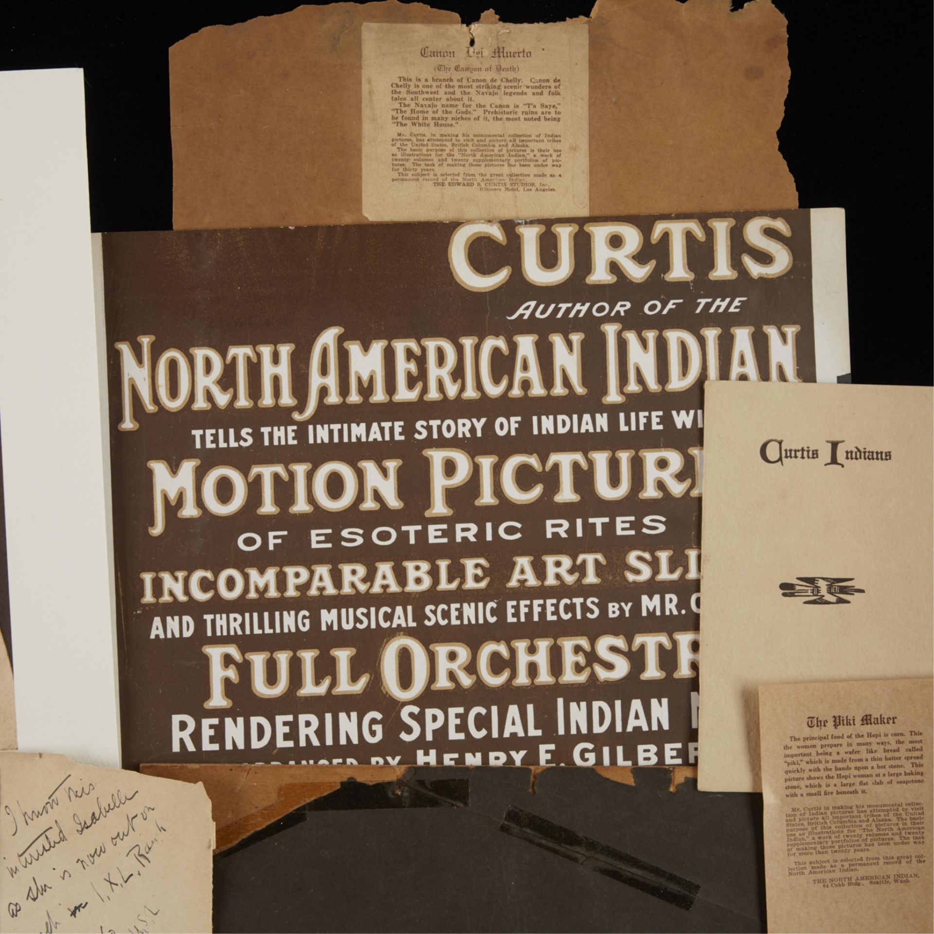 Ephemera from the Edward Curtis Archives - Image 3 of 9