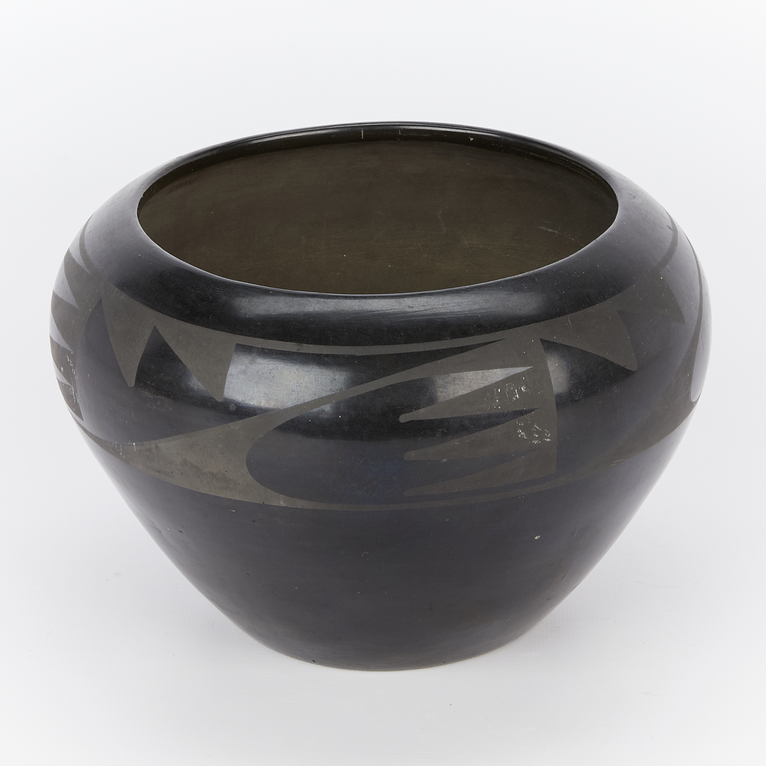 Early Maria Martinez Blackware Ceramic Bowl - Image 5 of 9