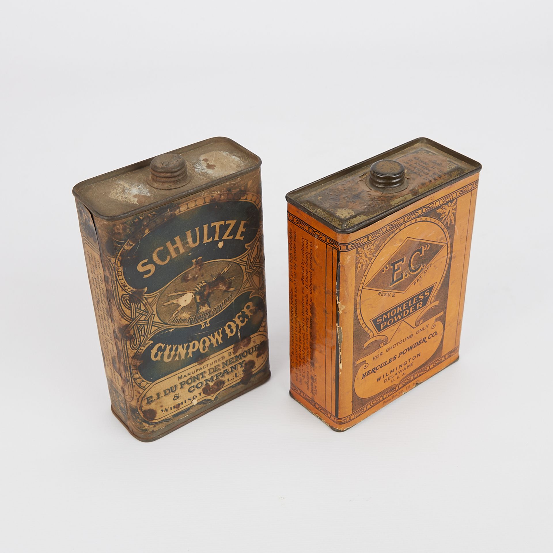 Group of 2 Antique Gunpowder Tins - Image 12 of 12