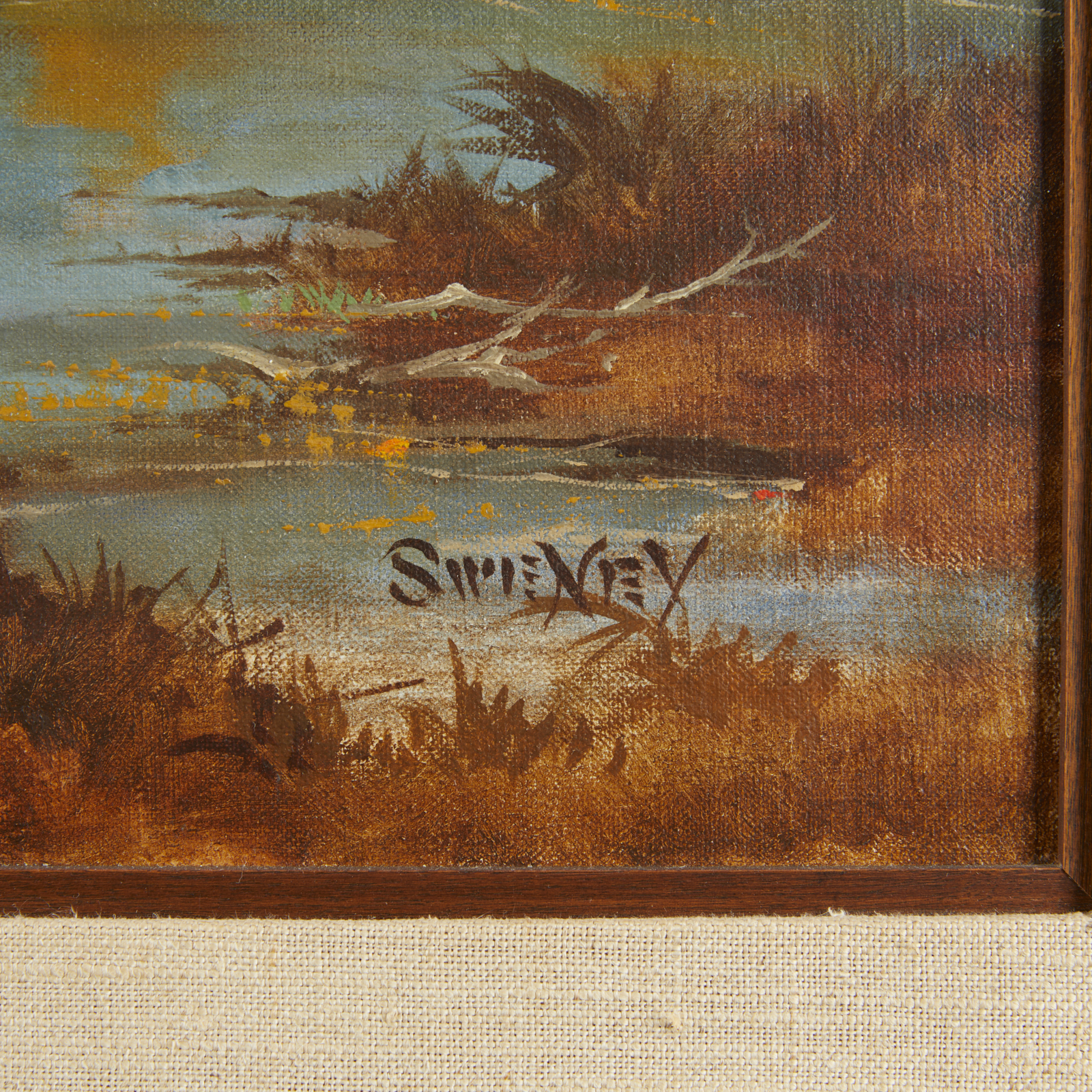 Fred Sweney Mallards Oil on Canvas Painting - Image 5 of 6