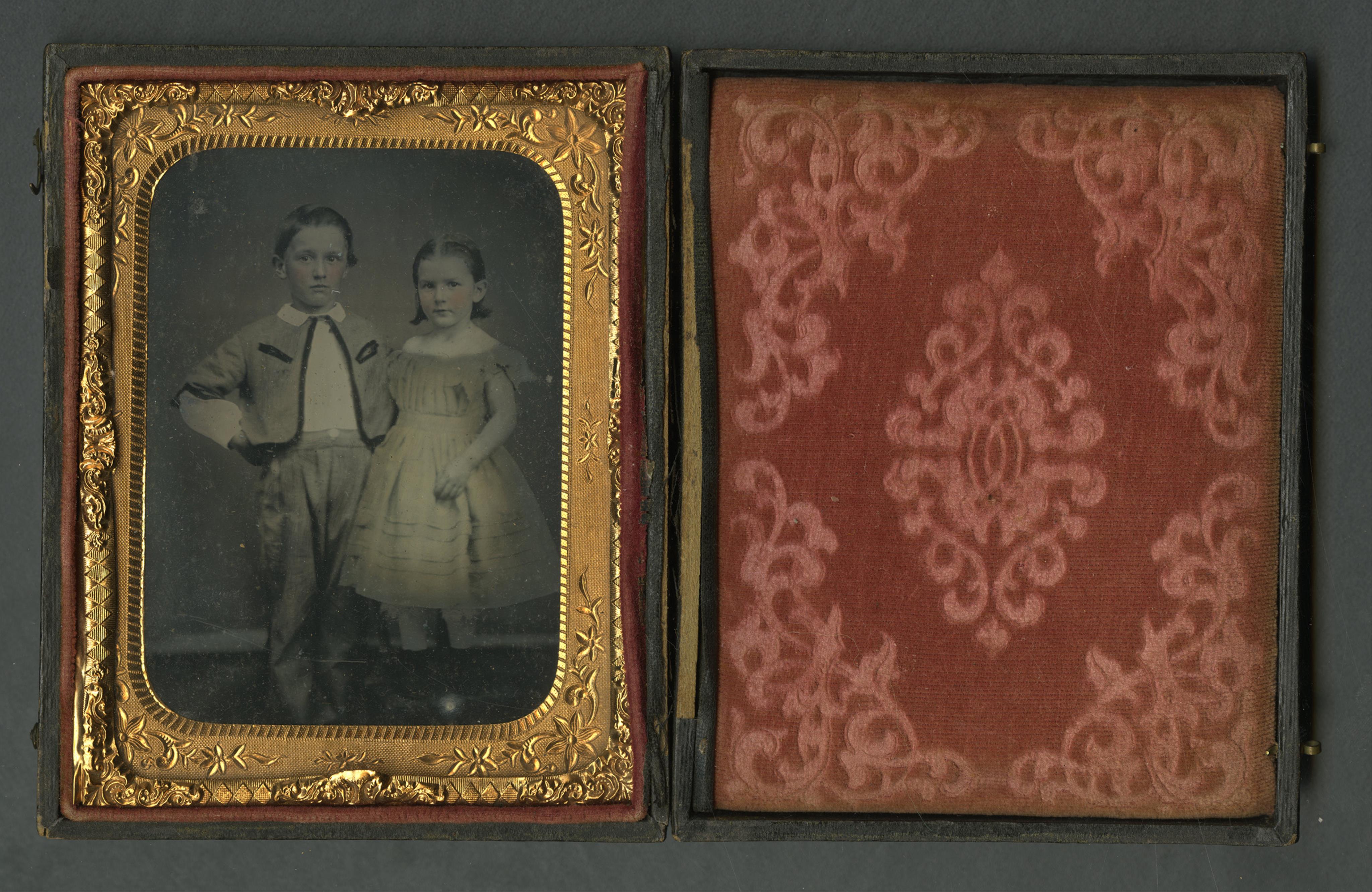 Quarter Plate Tintype Photo Portrait of Children - Image 2 of 3