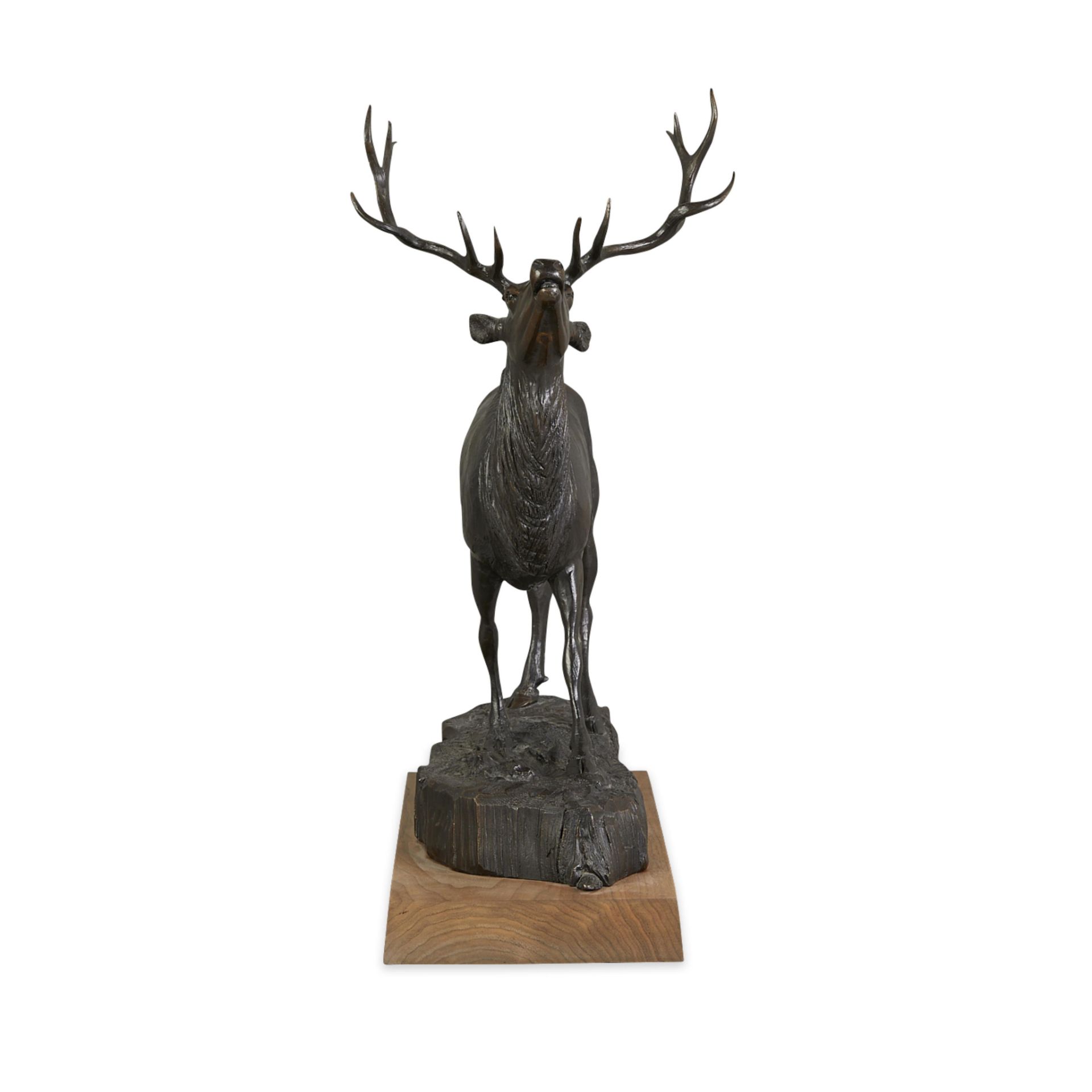 Les Welliver Elk Bronze Sculpture 1973 - Image 4 of 9
