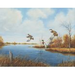 Harry Adamson Autumn Ducks Painting