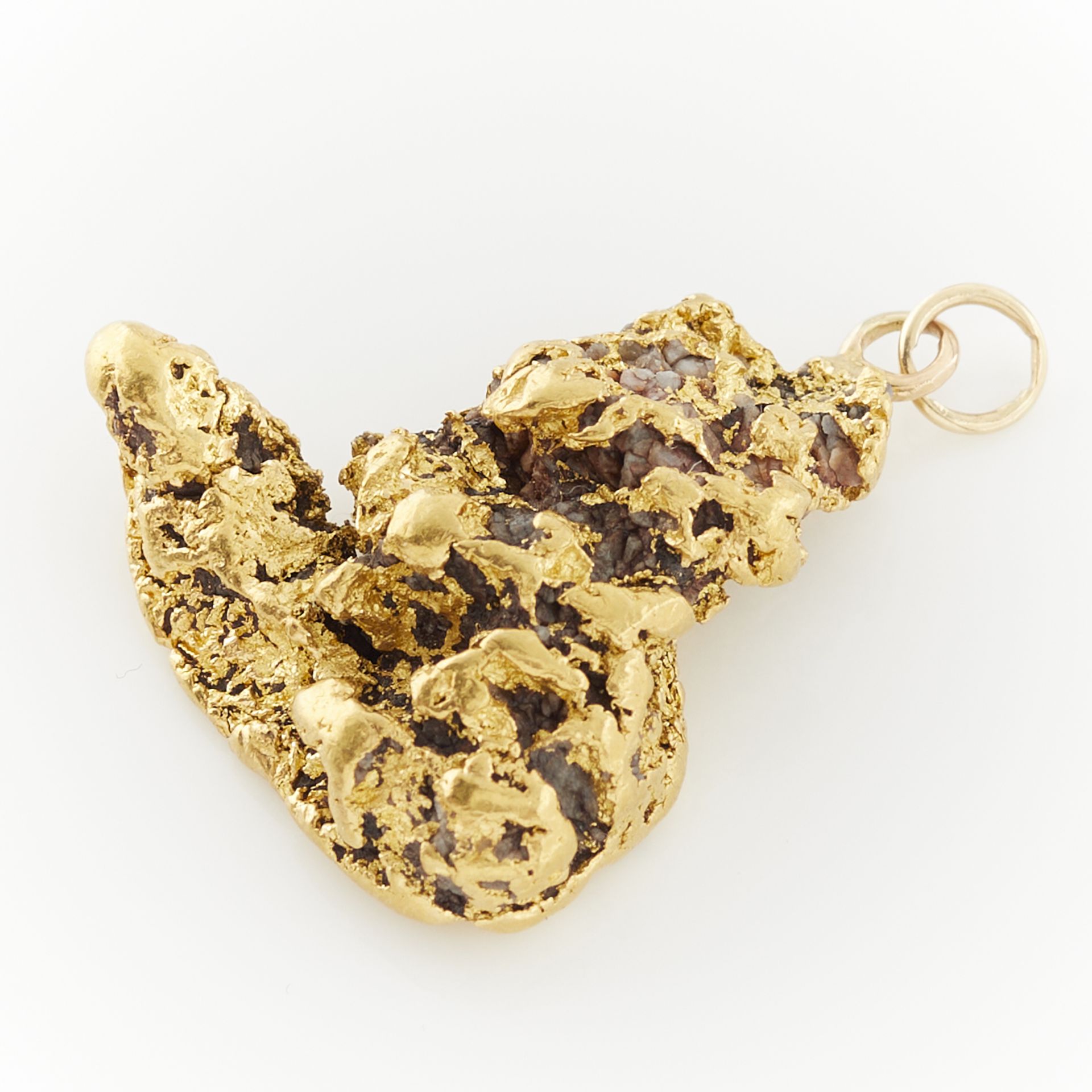 Large Gold Nugget Form Pendant - Image 5 of 5