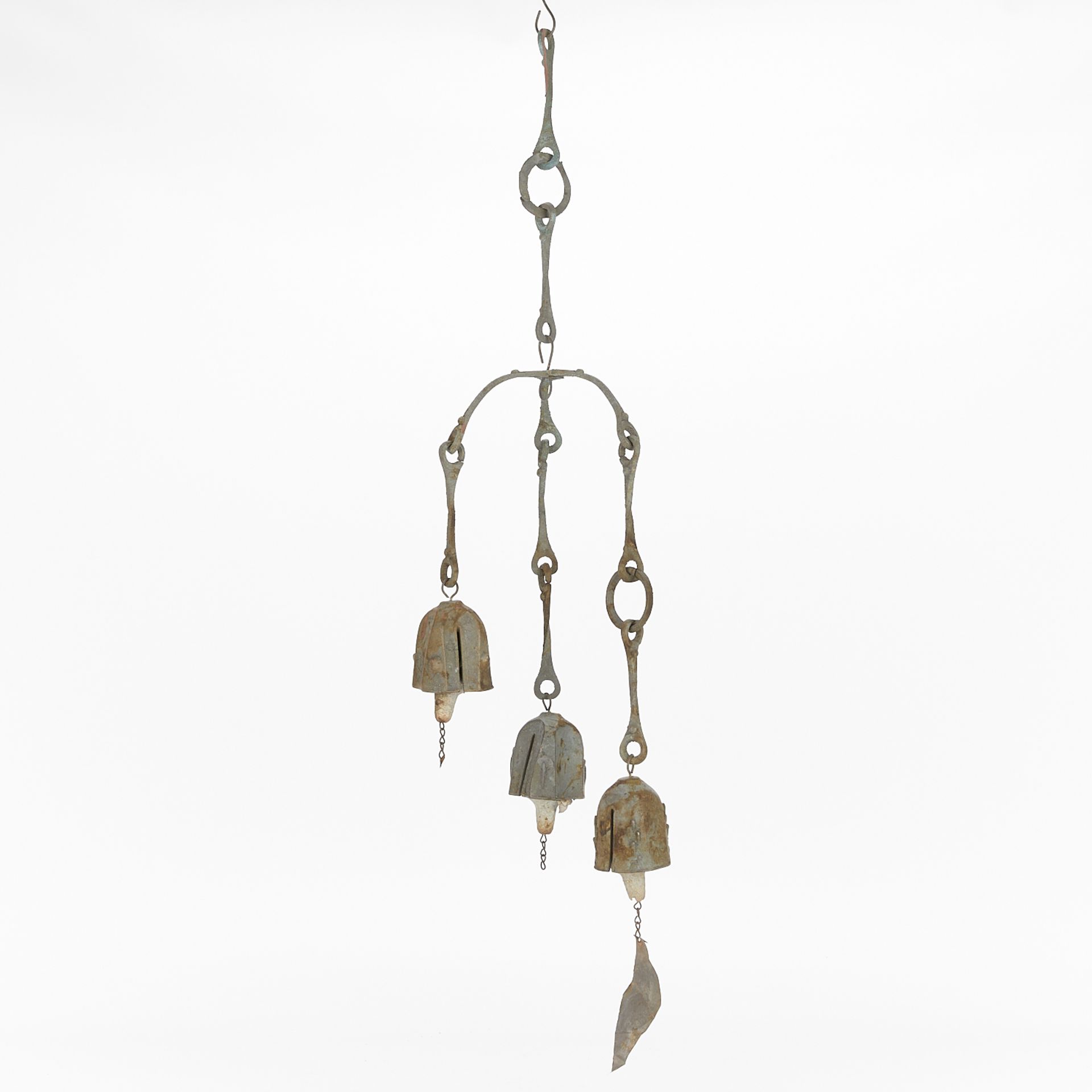 Paolo Soleri Tripod Cluster Bronze Wind Bell - Bild 5 aus 12