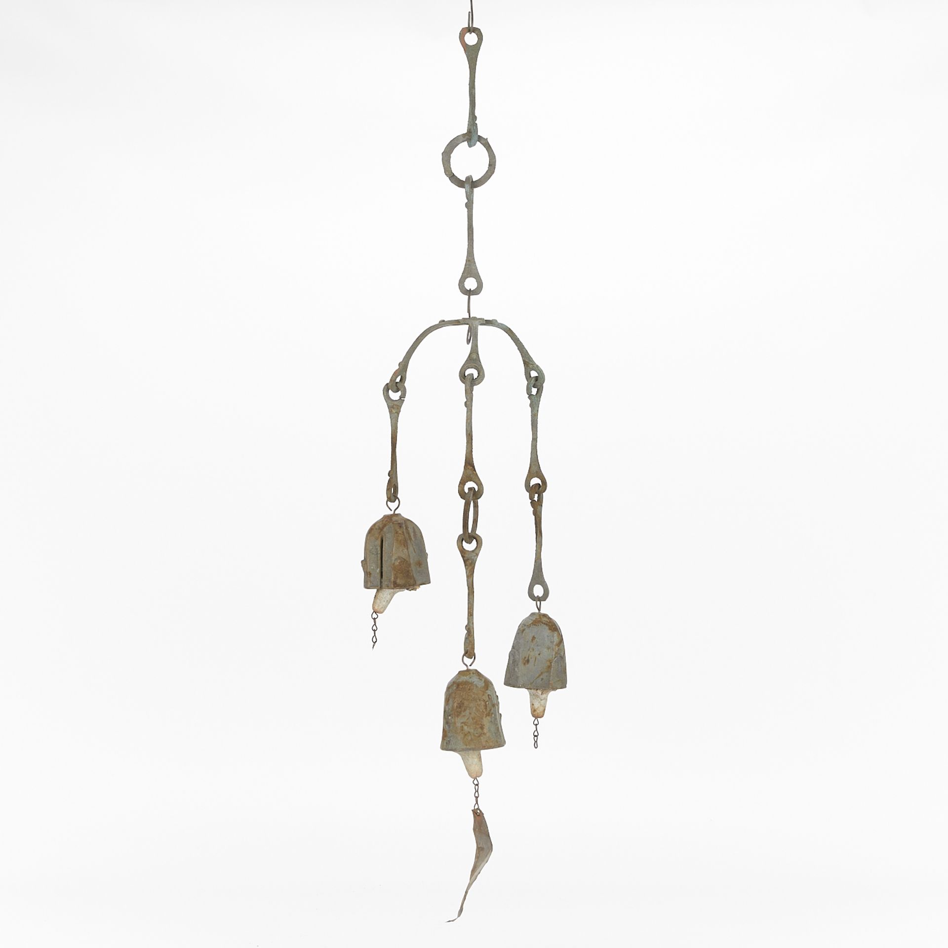 Paolo Soleri Tripod Cluster Bronze Wind Bell - Bild 4 aus 12