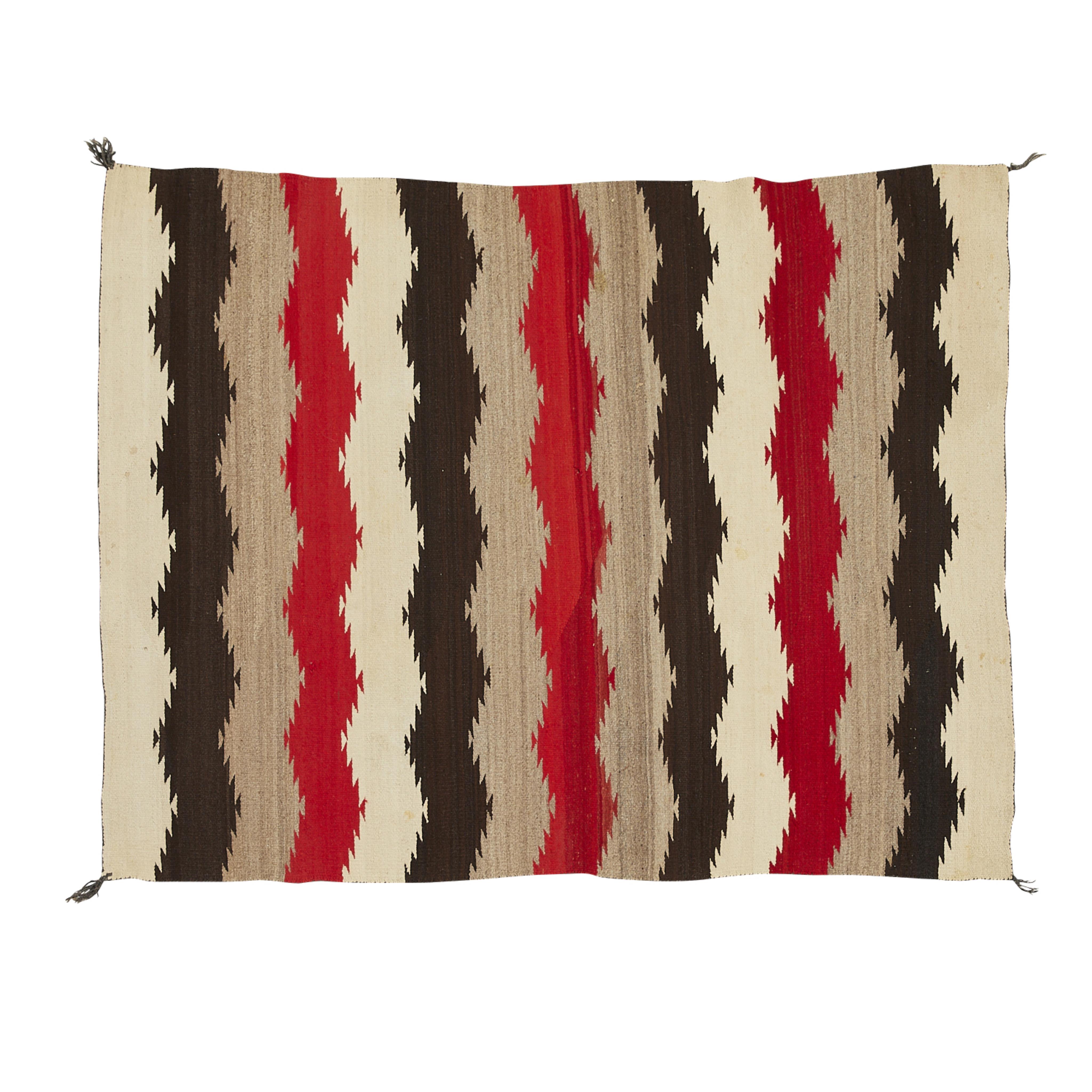 Antique Navajo Chevron Wool Rug 6'3" x 4'9" - Image 3 of 8