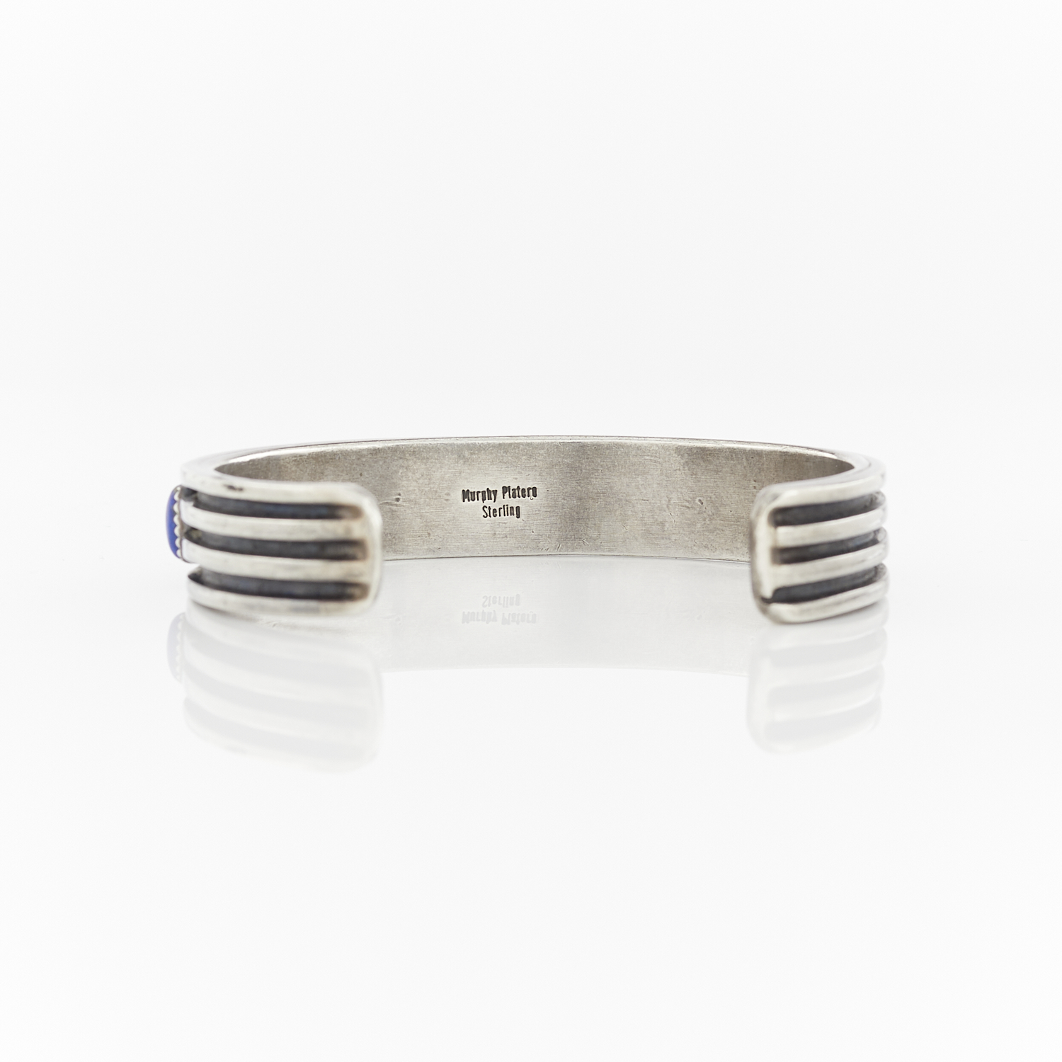 Murphy Platero Sterling & Lapis Bangle - Image 6 of 10