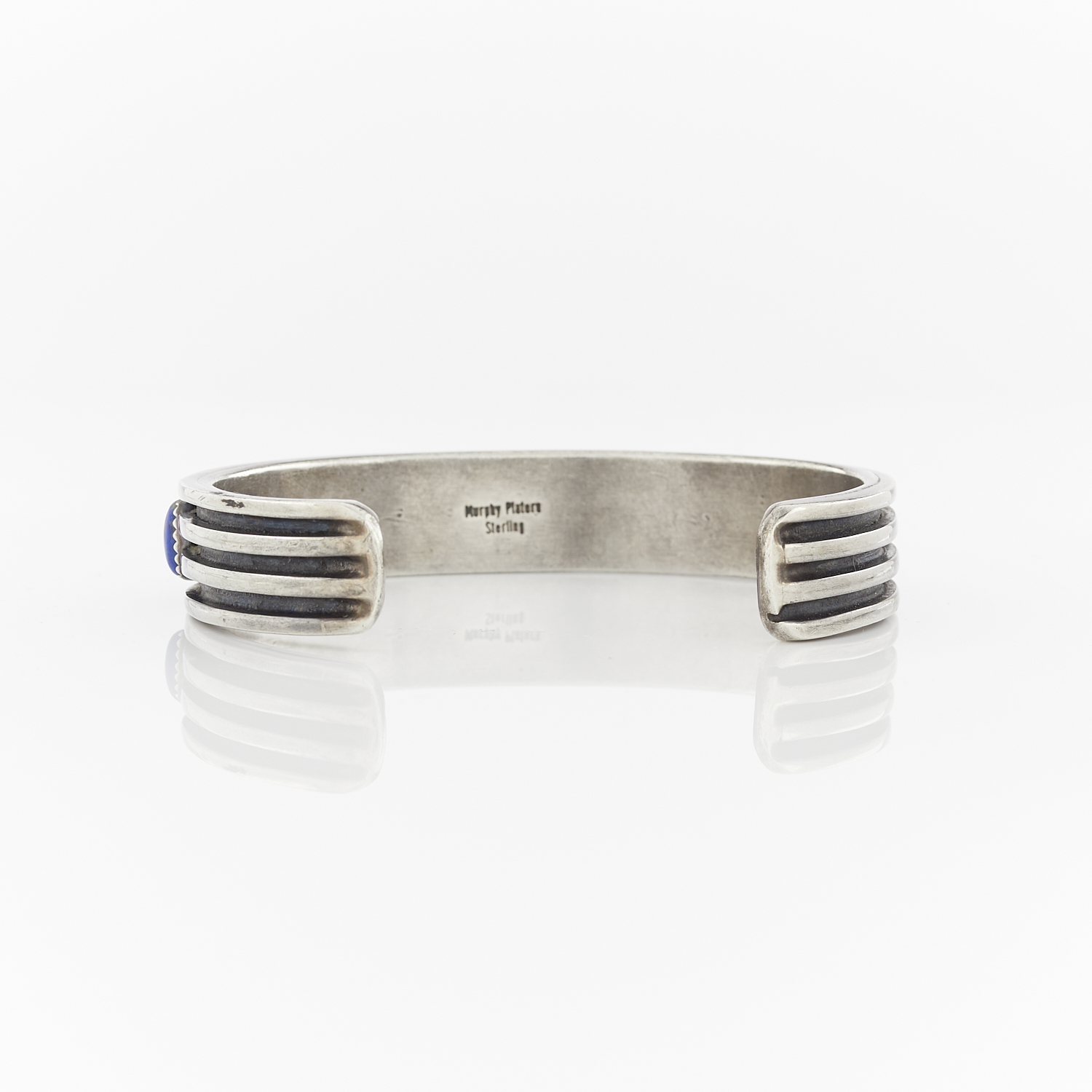 Murphy Platero Sterling & Lapis Bangle - Image 5 of 10