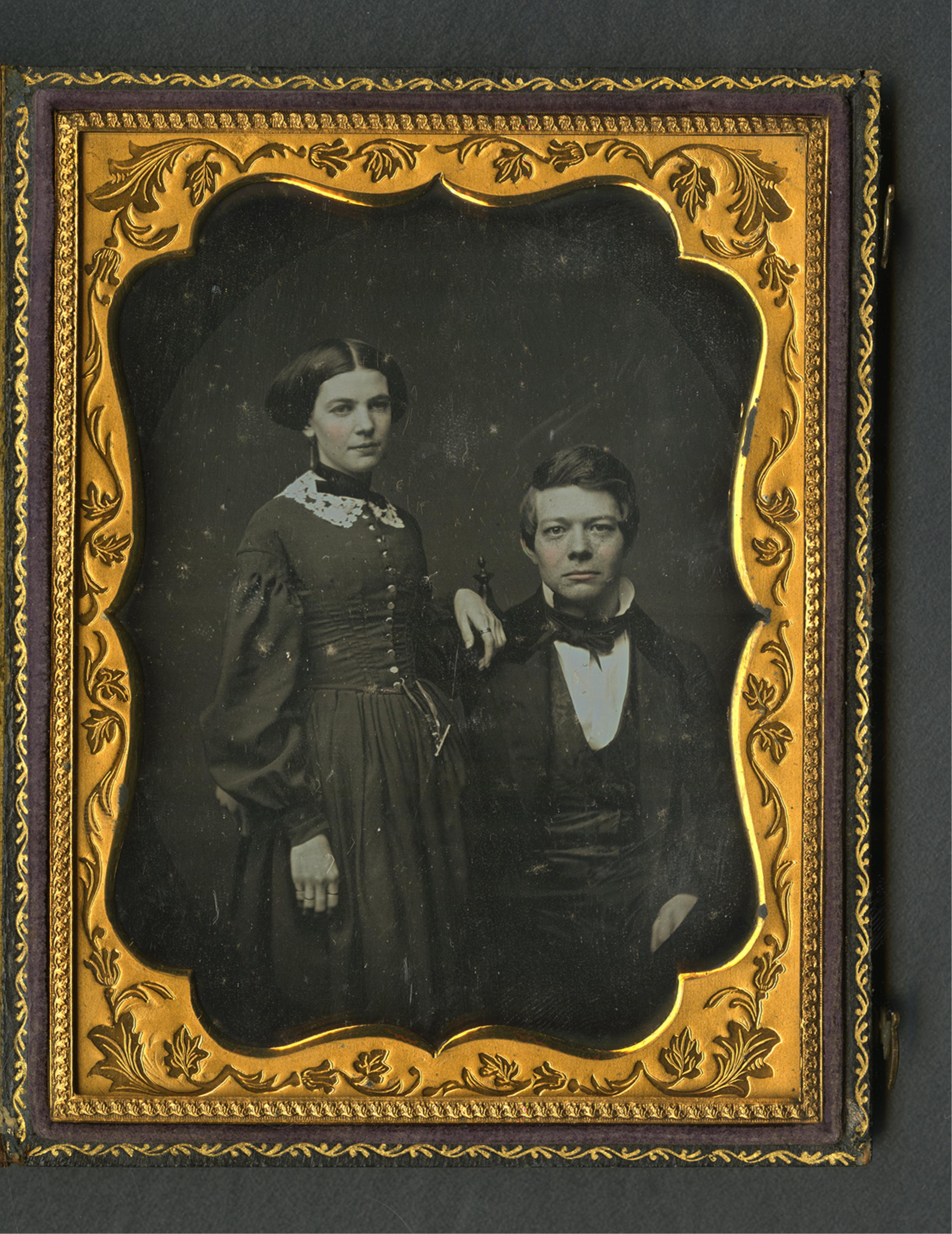 Quarter Plate Daguerreotype Photograph of a Couple