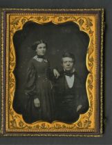 Quarter Plate Daguerreotype Photograph of a Couple