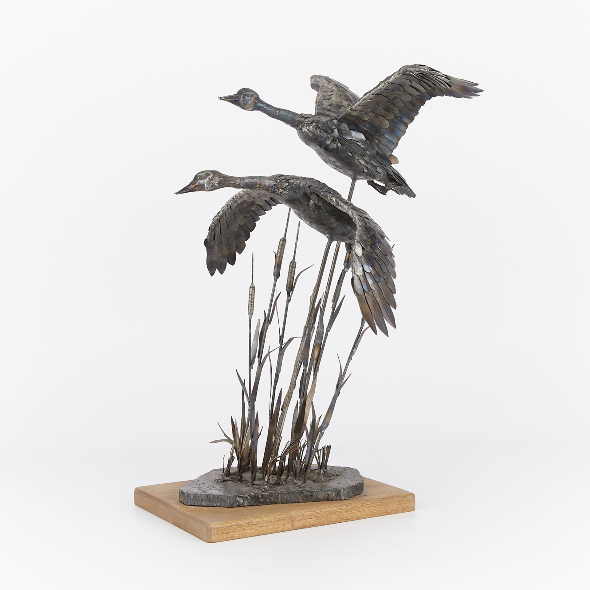 Jim Dolan Pair of Geese Steel Sculpture - Image 2 of 13