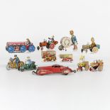 Grp of 11 Vintage Wind-up Tin Toys - Marx & Nomura