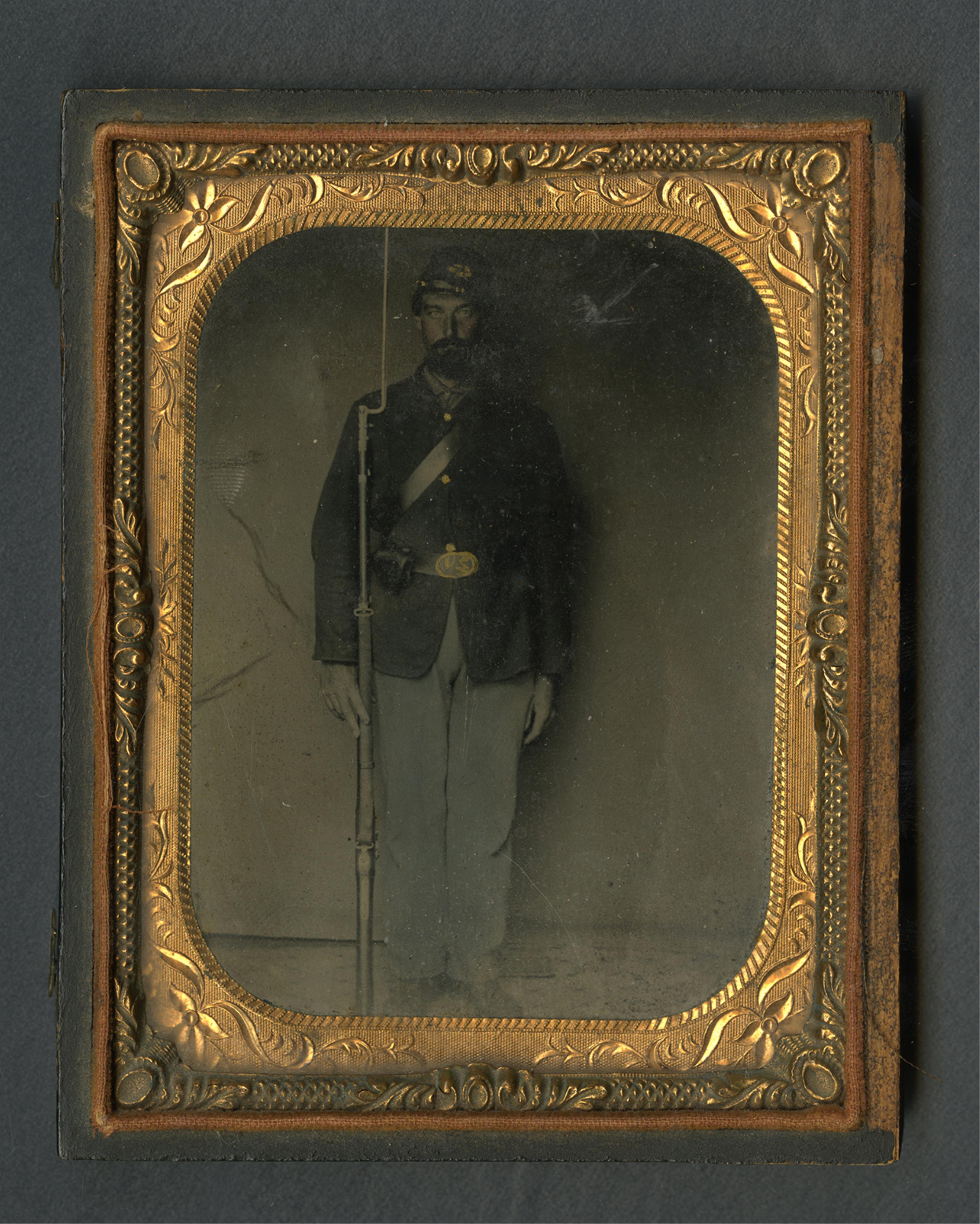 Quarter Plate Tintype of Civil War Union Solider - Bild 2 aus 3