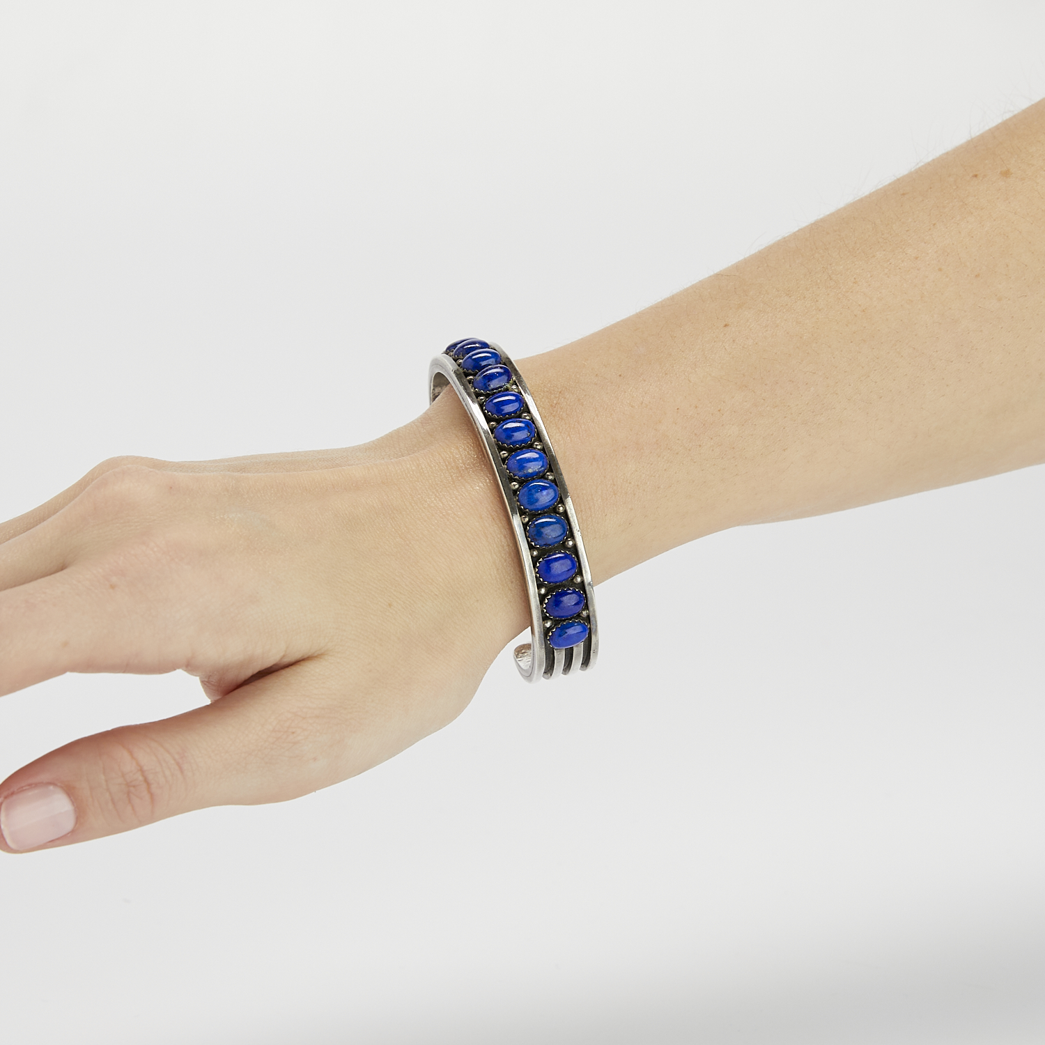 Murphy Platero Sterling & Lapis Bangle - Image 3 of 10