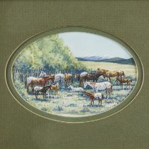 Anne A. Overstreet "Broodmares Appaloose" Painting