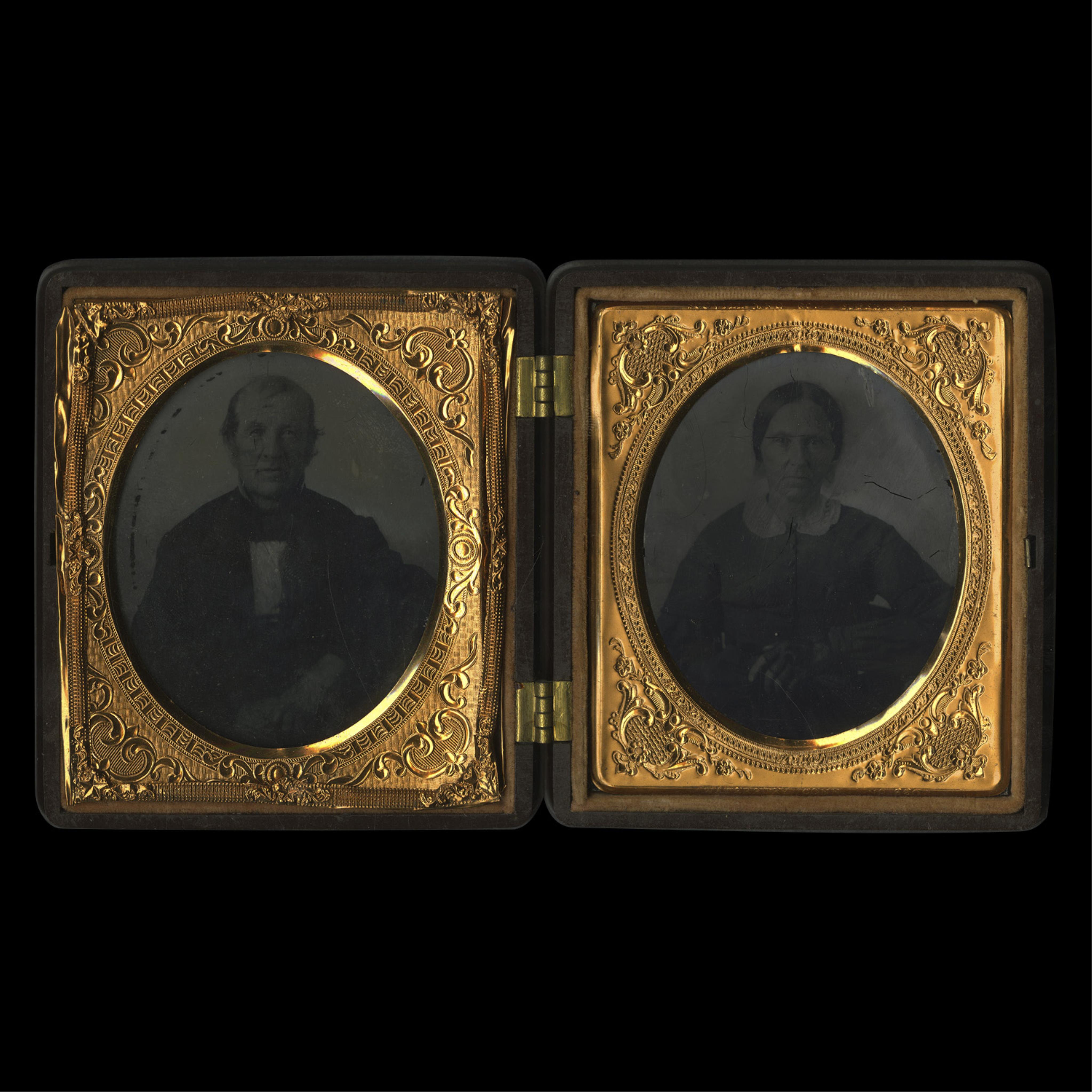 2 Gutta-Percha Cases w/ Tintypes of Couples - Image 4 of 8