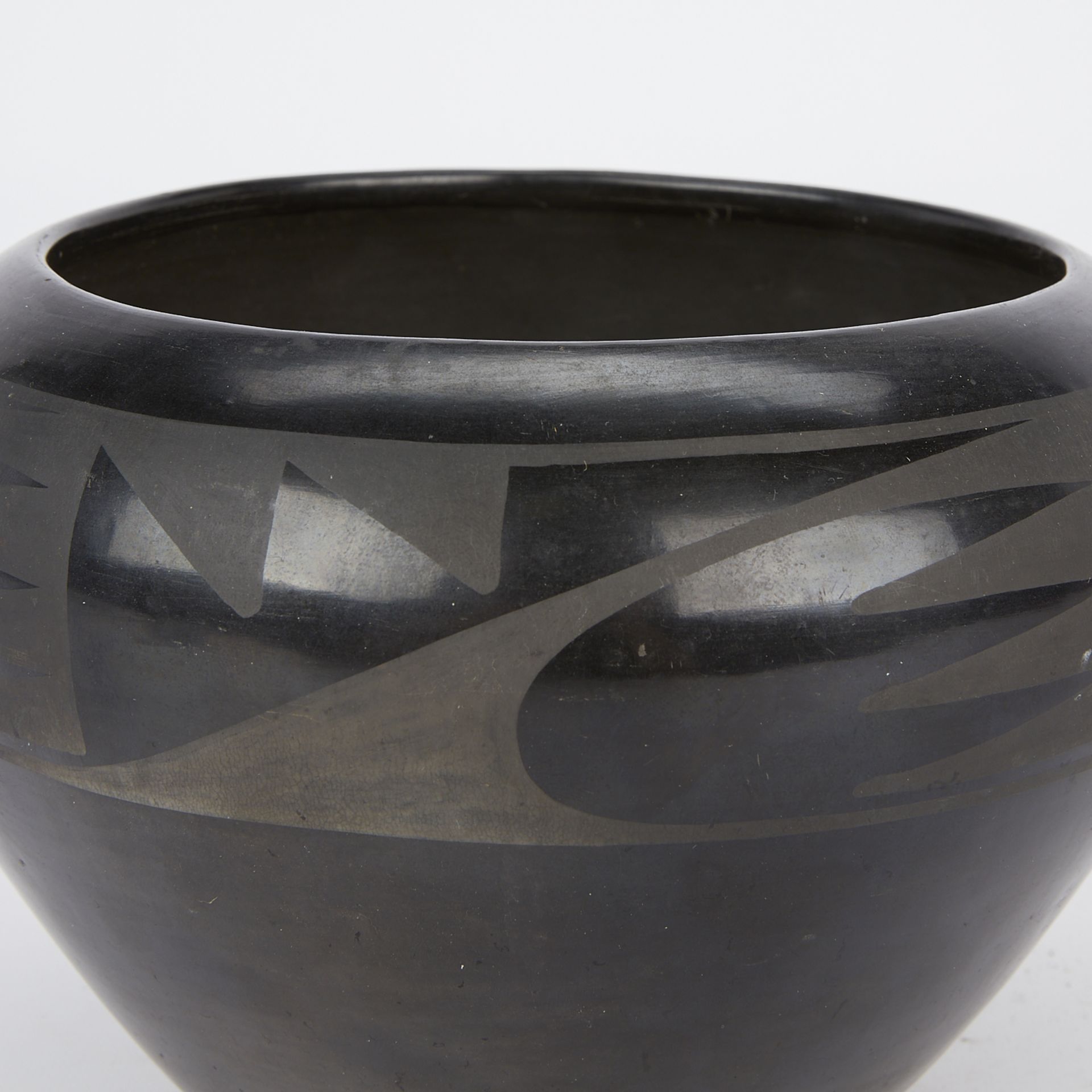 Early Maria Martinez Blackware Ceramic Bowl - Bild 2 aus 9
