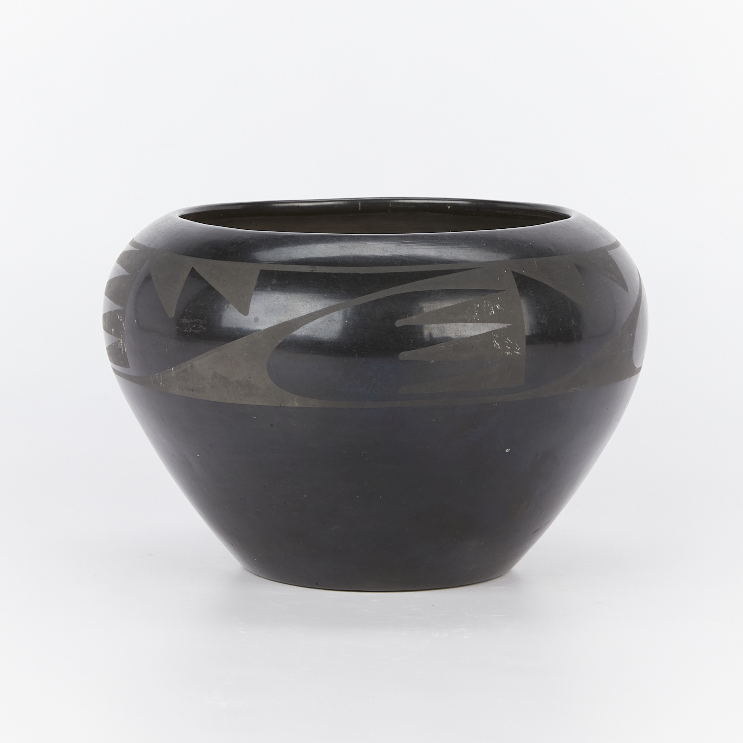 Early Maria Martinez Blackware Ceramic Bowl - Image 4 of 9