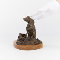 Clark Bronson "It's Mine" Bear Cast Bronze