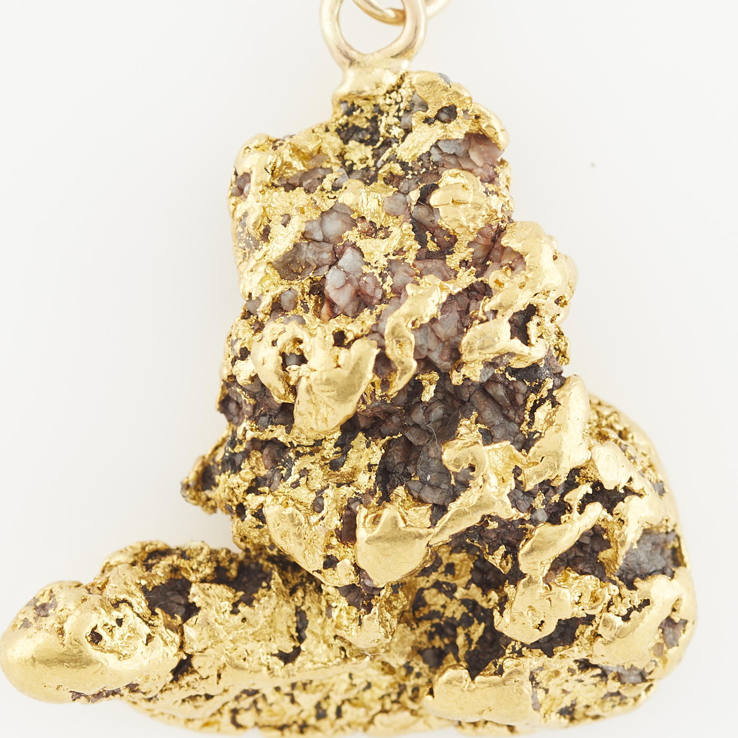 Large Gold Nugget Form Pendant - Image 4 of 5